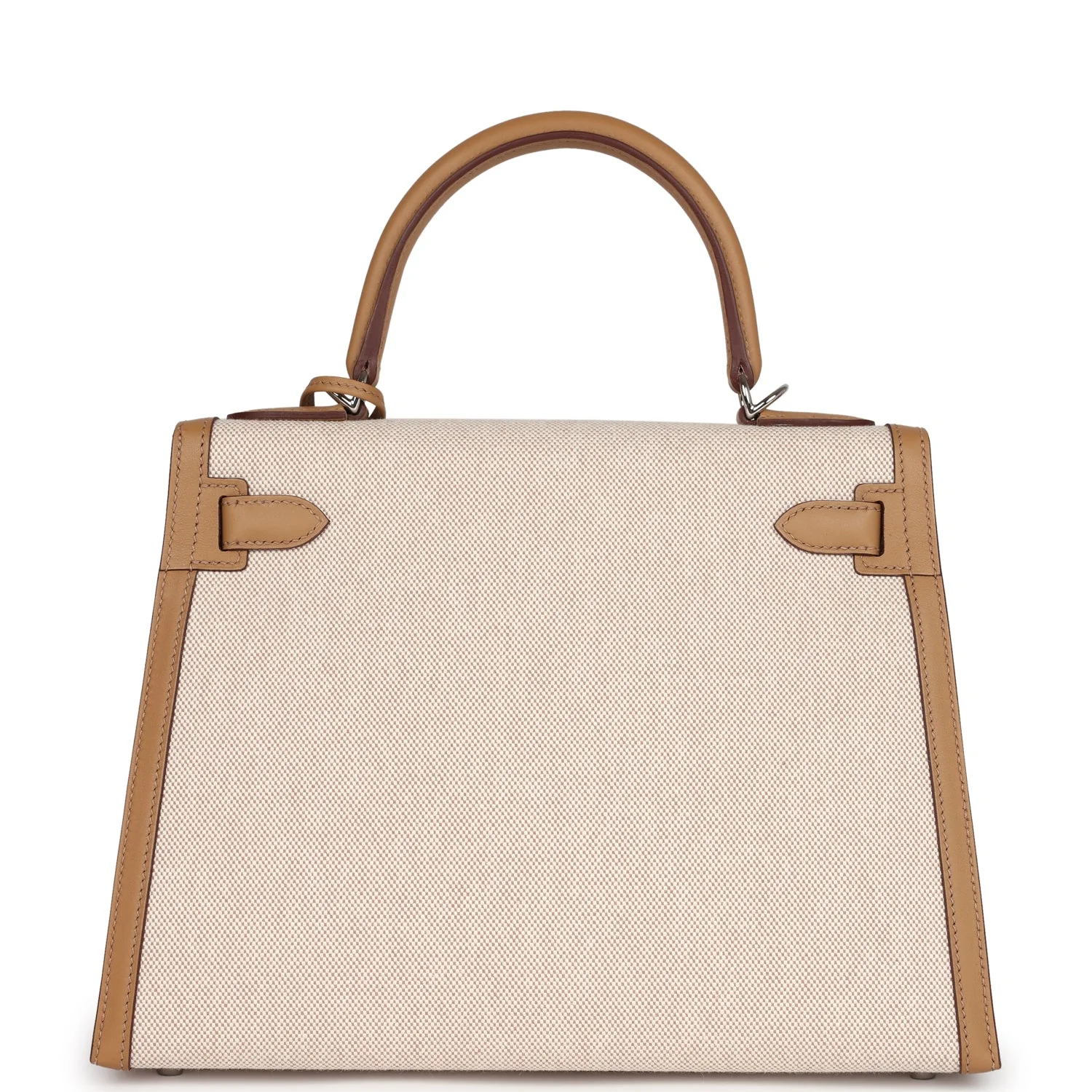 Replicate Hermes Kelly Sellier 28 Biscuit Toile H Canvas and Swift Palladium Hardware(1:1 replica)