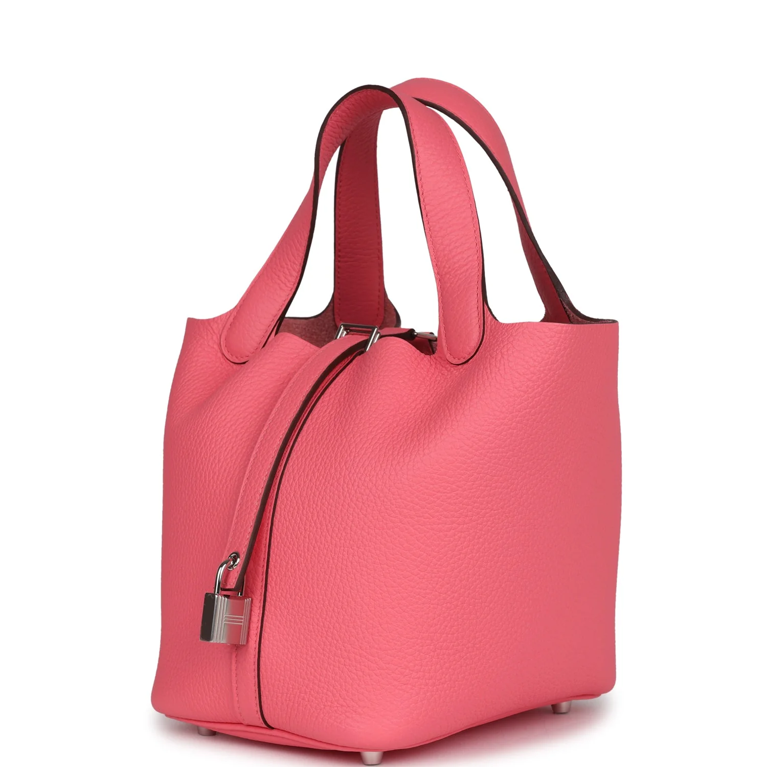 Replicate Hermes Picotin Lock 18 Rose Azalee Clemence Palladium Hardware(1:1 replica)