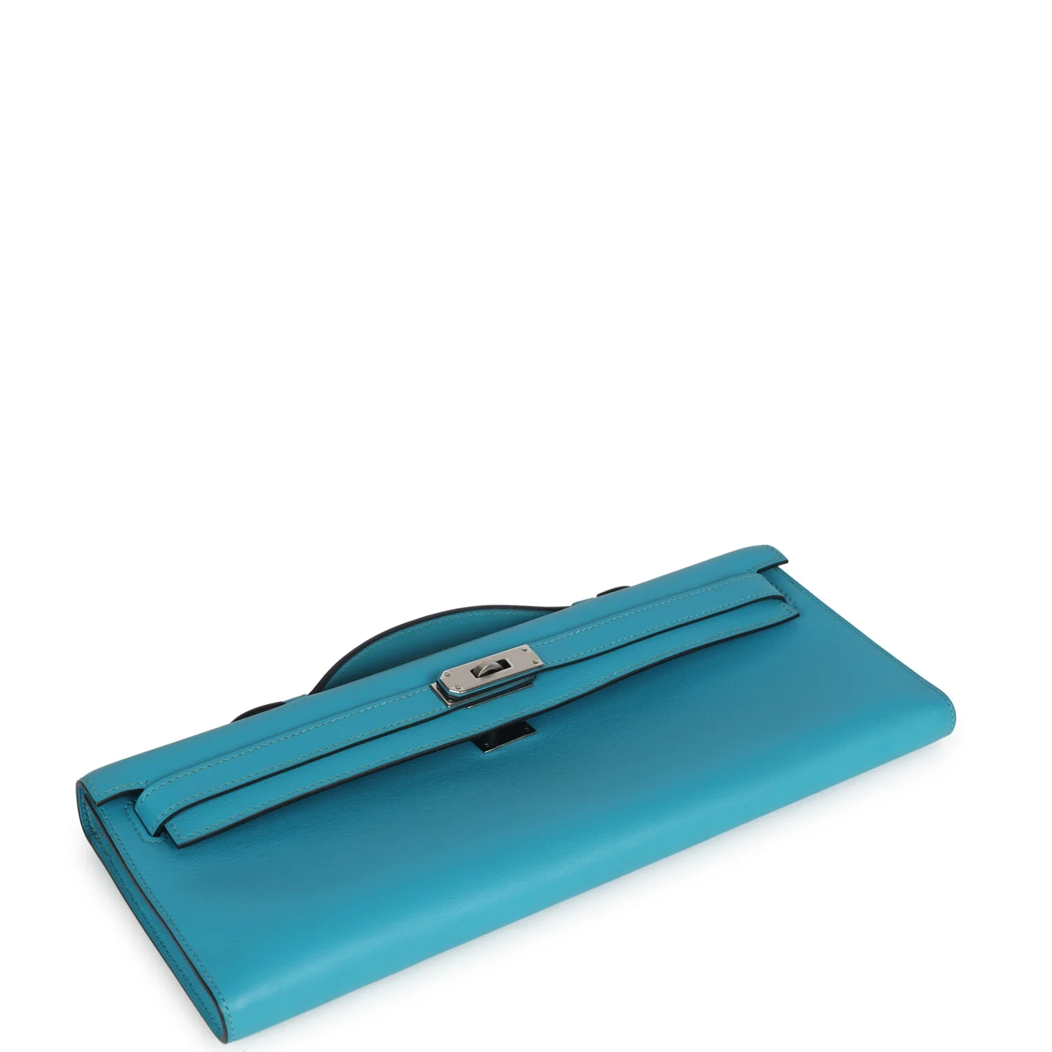 Replicate Hermes Kelly Cut Turquoise Swift Palladium Hardware(1:1 replica)