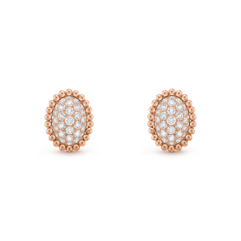 Replicate Perlée diamonds pavé earrings(1:1 replica)