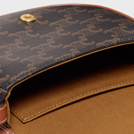 Replicate MINI BESACE IN TRIOMPHE CANVAS AND CALFSKIN TAN(1:1 replica)