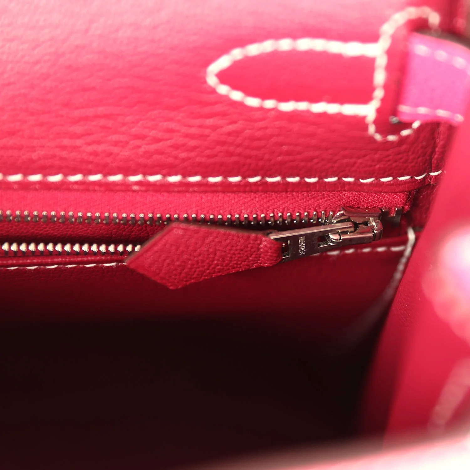 Replicate Hermes Kelly Retourne 28 Rose Tyrien Candy Epsom Palladium Hardware(1:1 replica)