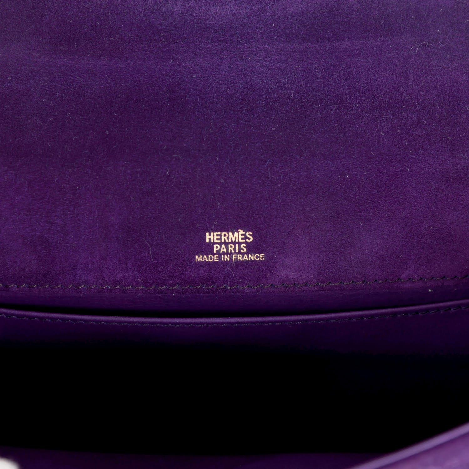 Replicate Hermes Kelly Pochette Violet Doblis Gold Hardware(1:1 replica)