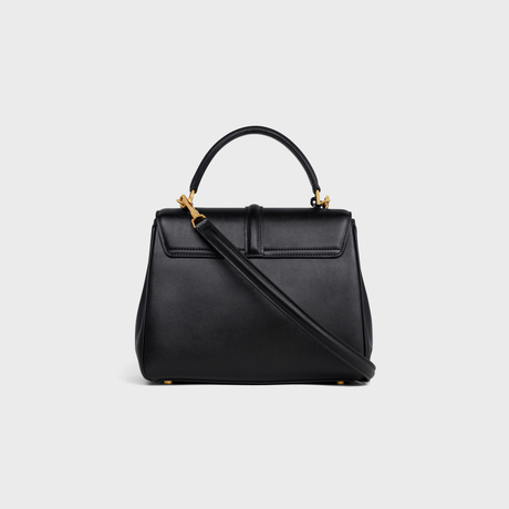 Replicate SMALL 16 BAG IN SATINATED CALFSKIN BLACK(1:1 replica)