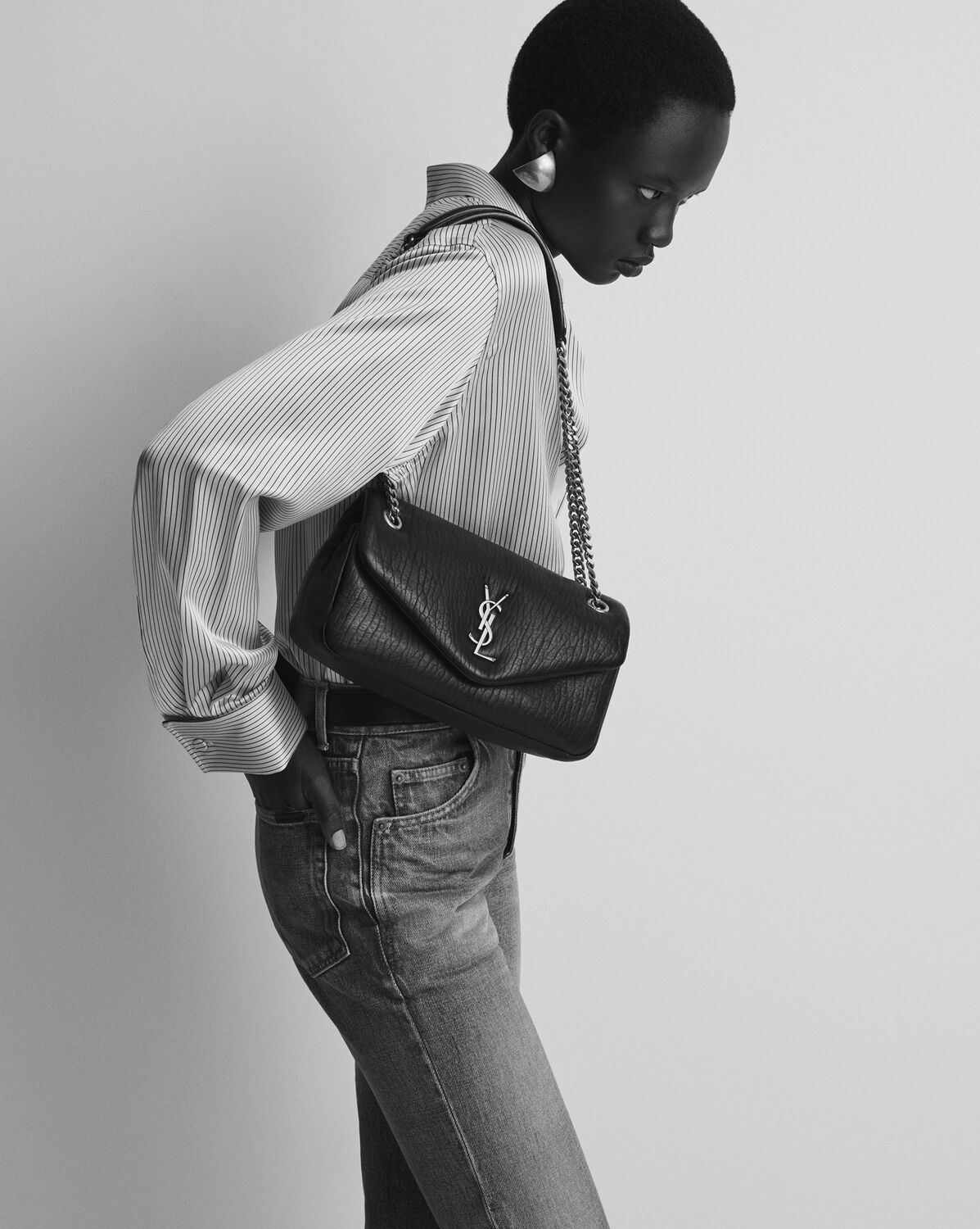 Replicate YSL CALYPSO Medium in Grained Lambskin(1:1 replica)