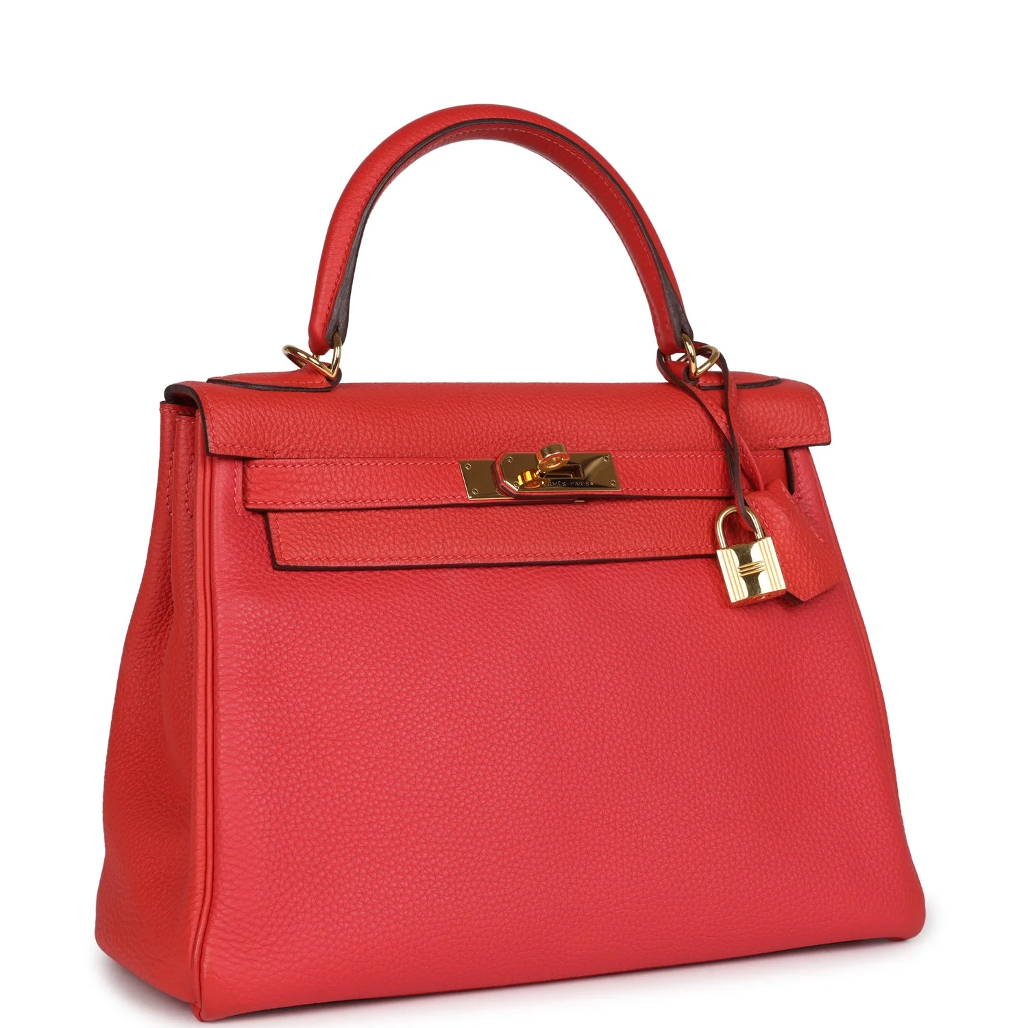 Replicate Hermes Kelly Retourne 28 Rouge Pivoine Togo Gold Hardware(1:1 replica)