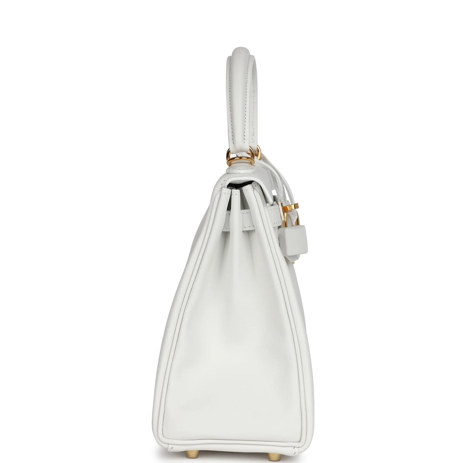 Replicate Hermes Kelly Retourne 25 New White Swift Gold Hardware(1:1 replica)