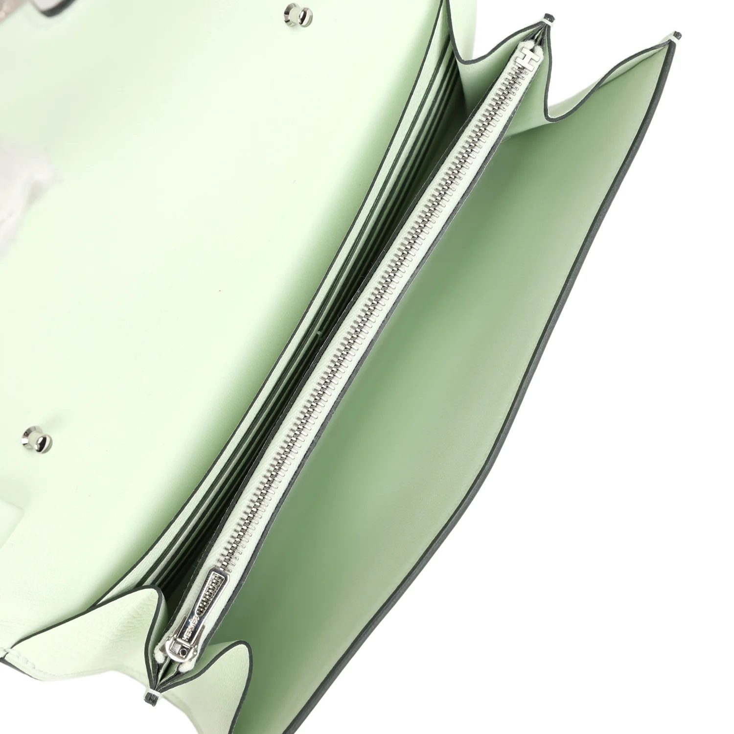 Replicate Hermes Constance Wallet To Go Vert Fizz Epsom Palladium Hardware(1:1 replica)