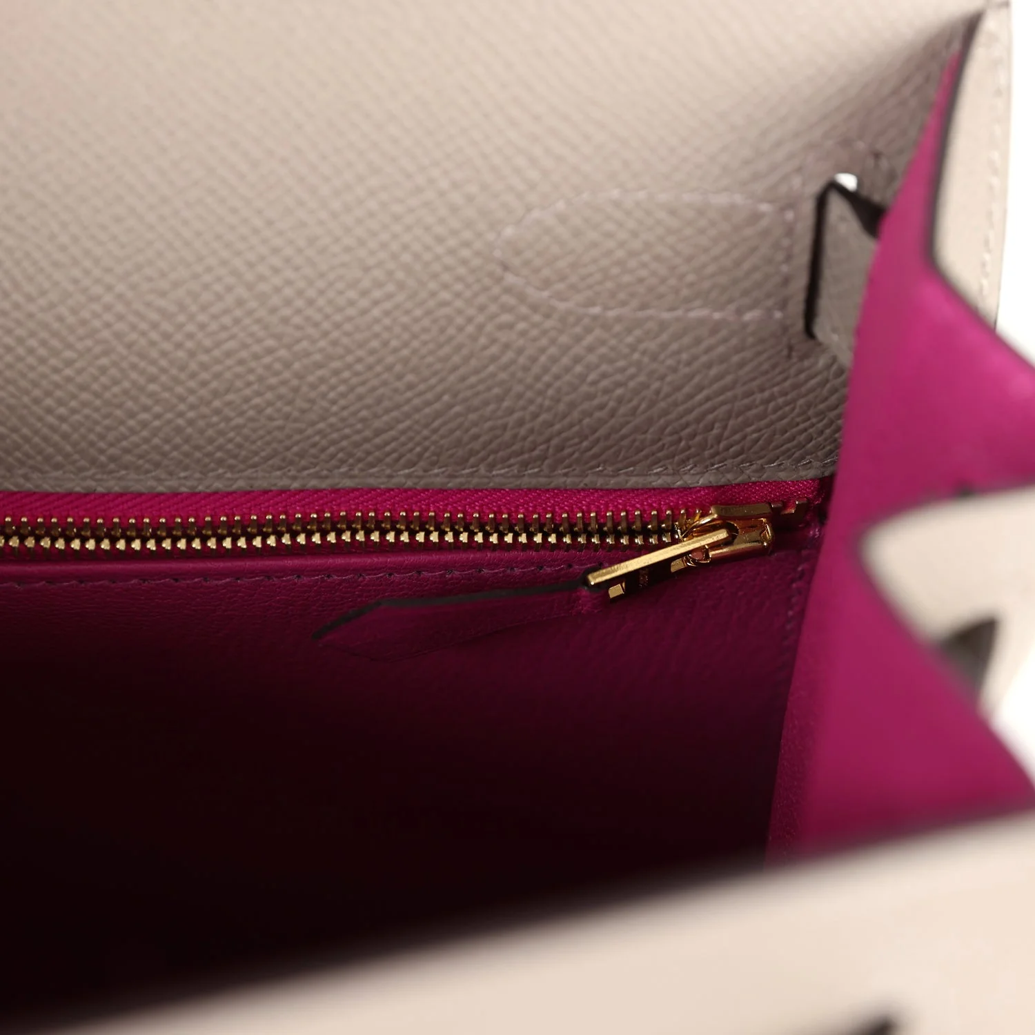 Replicate Hermes Special Order (HSS) Kelly Sellier 28 Gris Asphalte Verso Epsom Brushed Gold Hardware(1:1 replica)