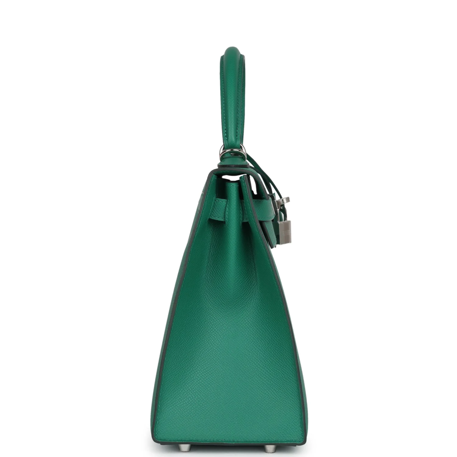 Replicate Hermes Kelly Sellier 28 Vert Vertigo Epsom Palladium Hardware(1:1 replica)