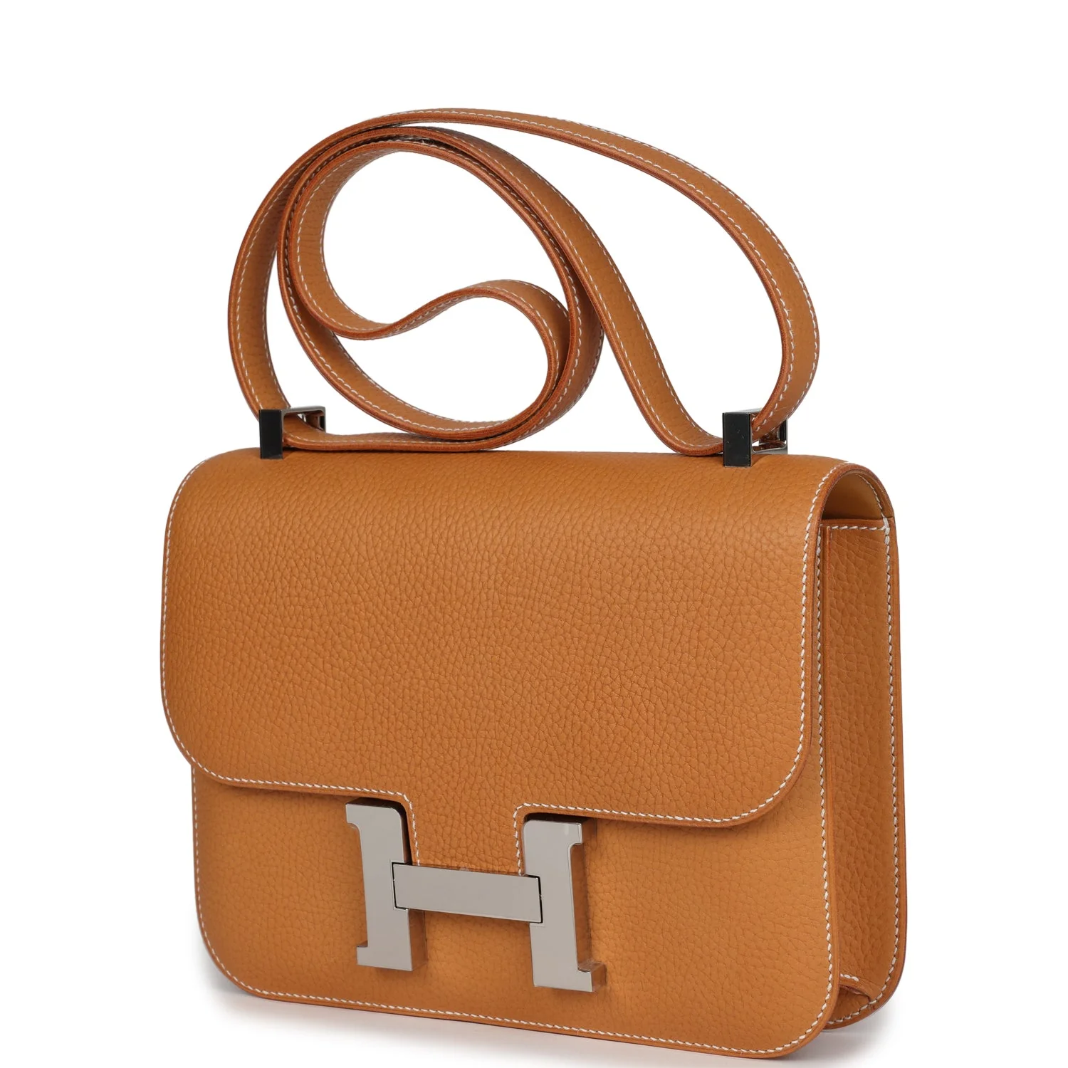 Replicate Hermes Constance 1-24 Naturel Sable Vache Naturel Graine Palladium Hardware(1:1 replica)