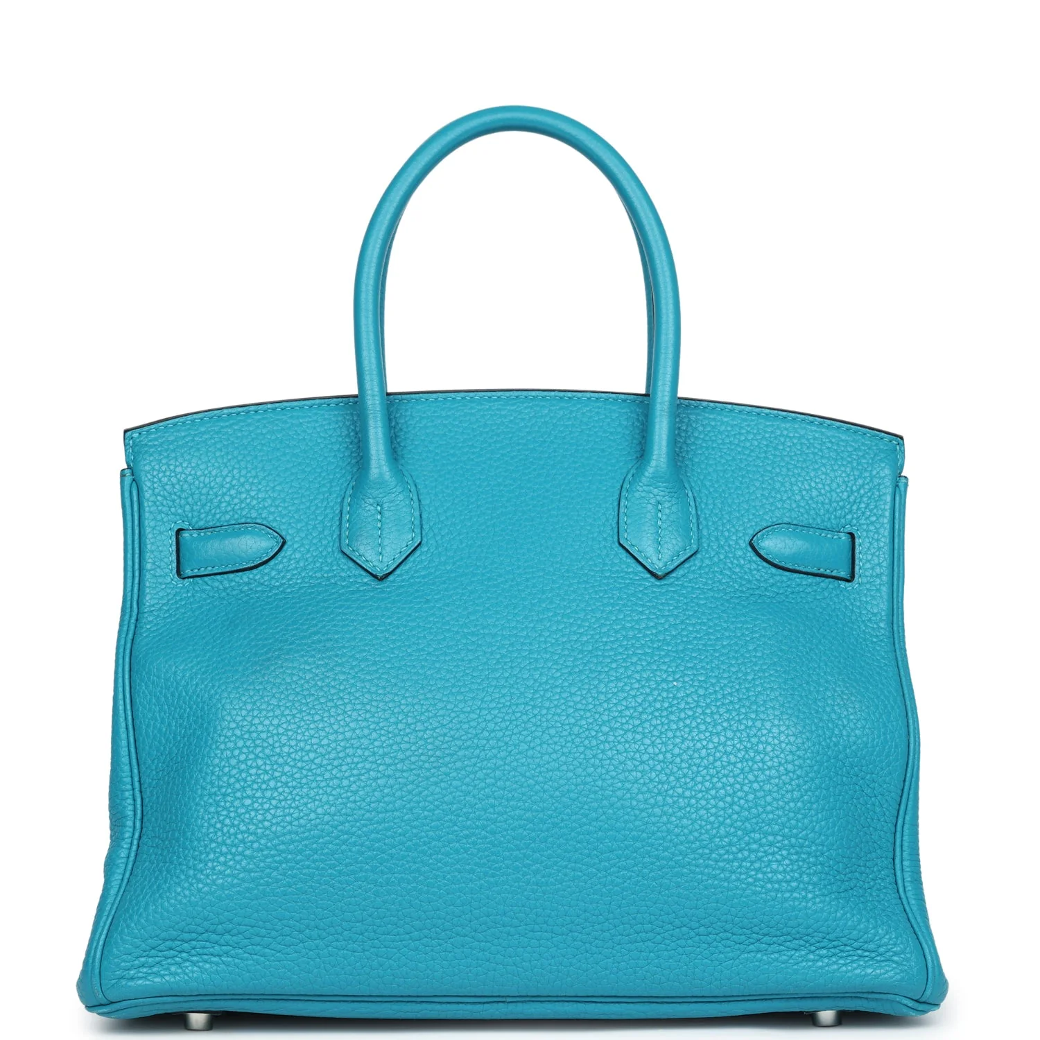 Replicate Hermes Birkin 30 Turquoise Clemence Palladium Hardware(1:1 replica)