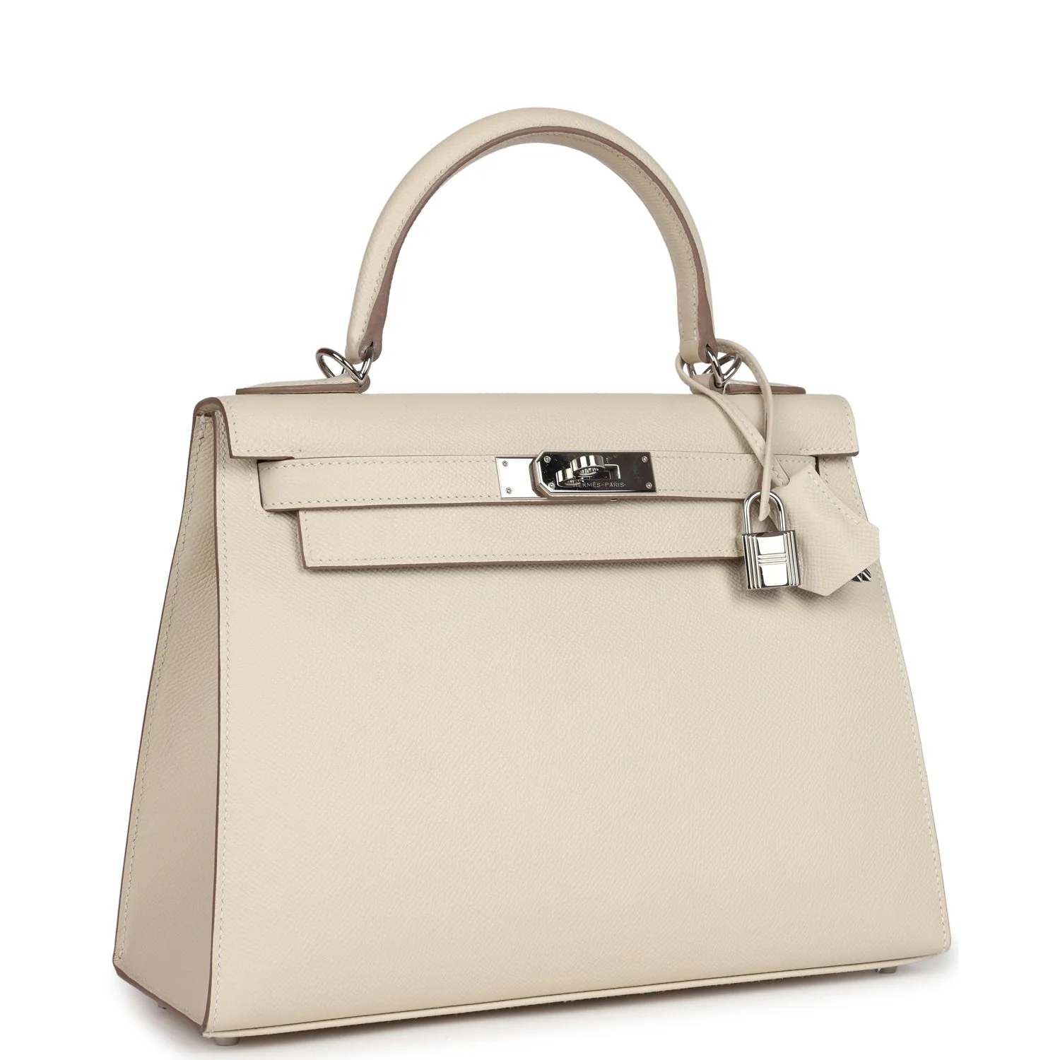 Replicate Hermes Kelly Sellier 28 Craie Epsom Palladium Hardware(1:1 replica)