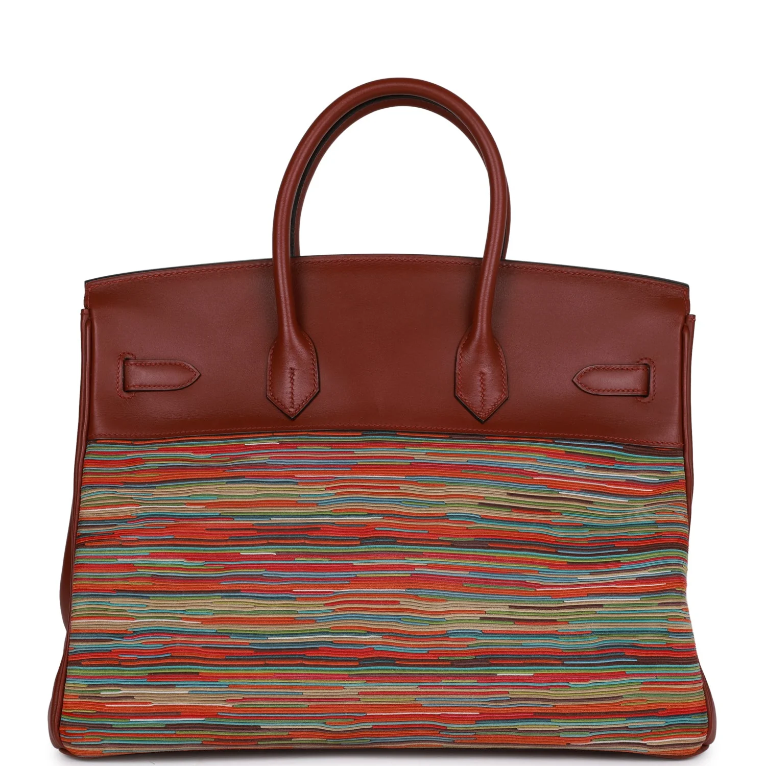 Replicate Hermes Birkin 35 Vibrato Rouge H Boxcalf Palladium Hardware(1:1 replica)