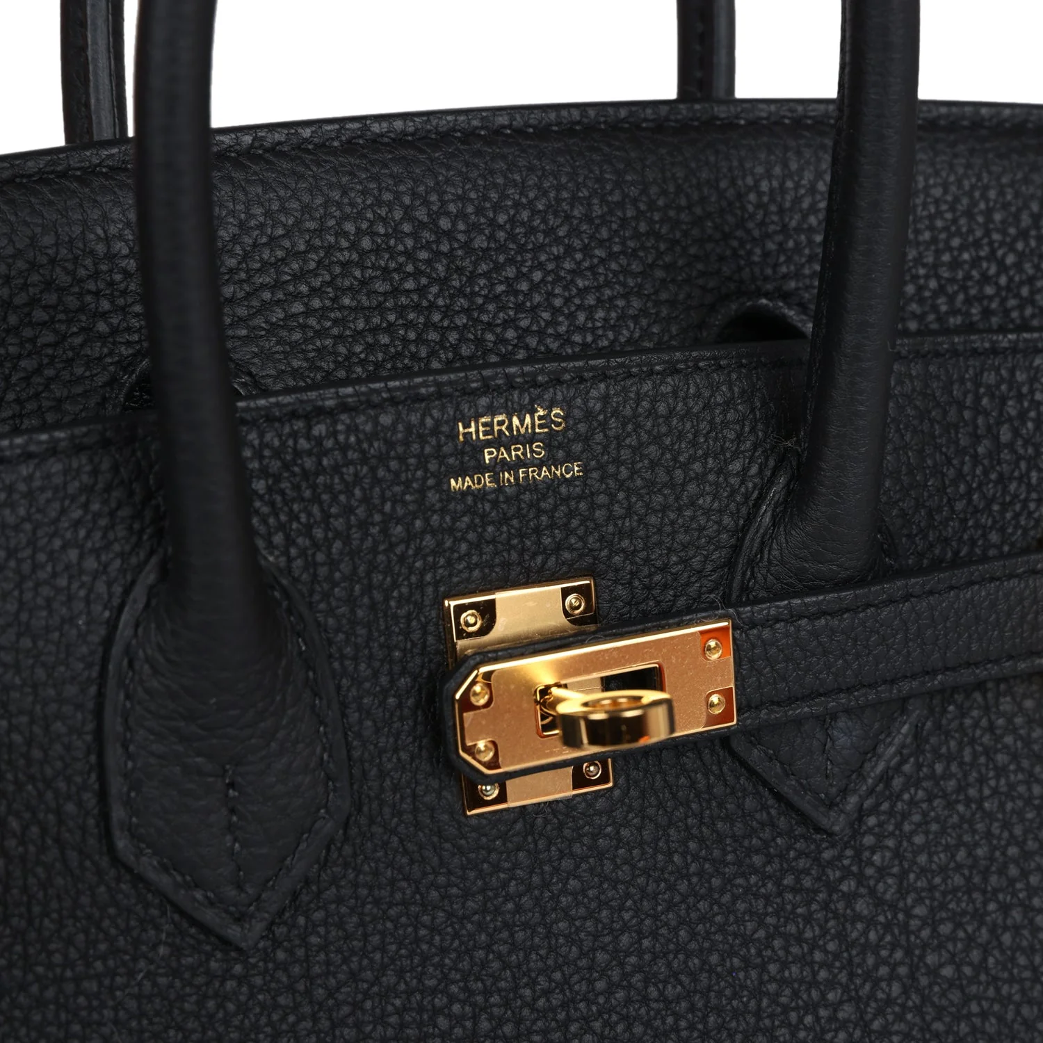 Replicate Hermes Birkin 25 Black Togo Gold Hardware(1:1 replica)