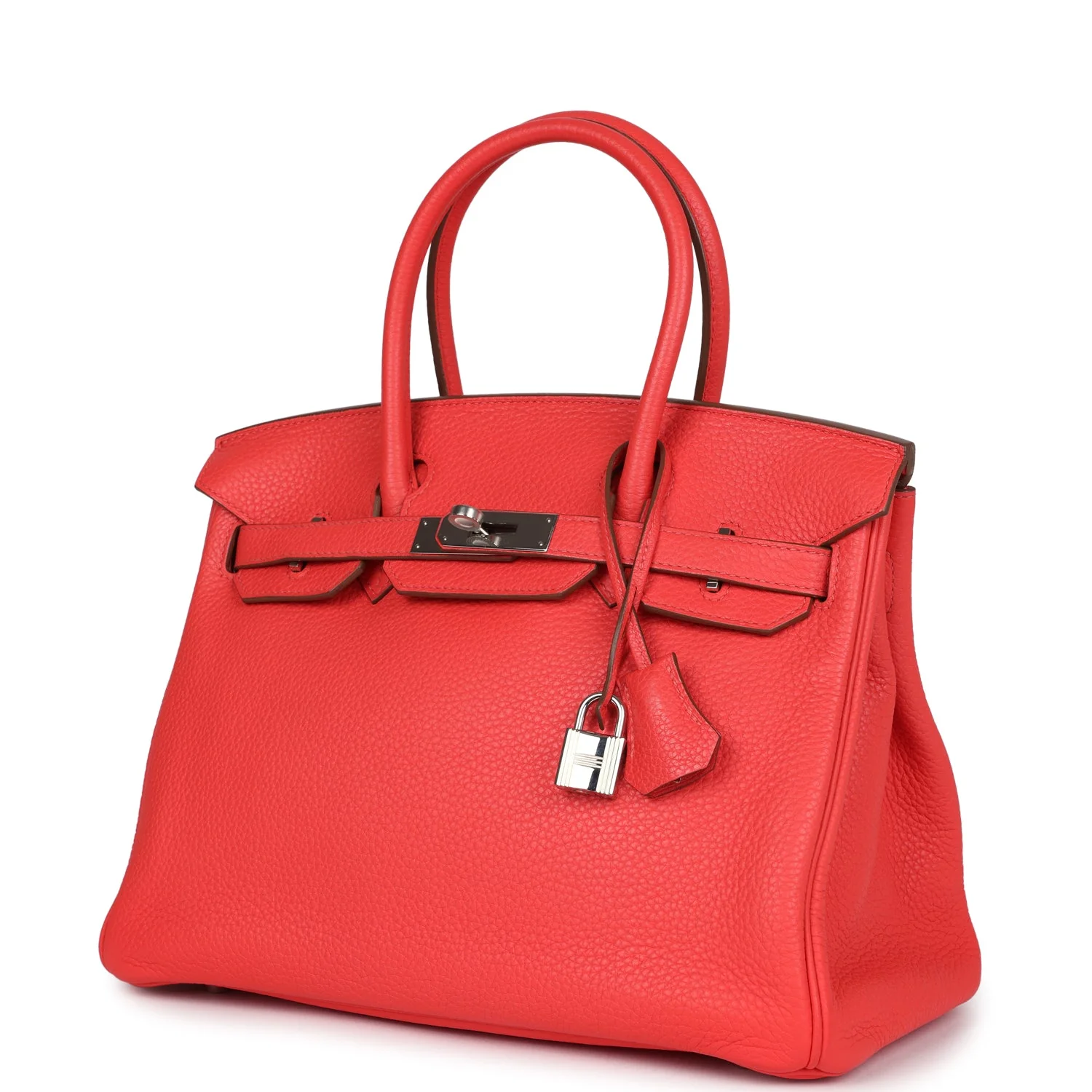 Replicate Hermes Birkin 30 Rose Jaipur Clemence Palladium Hardware(1:1 replica)