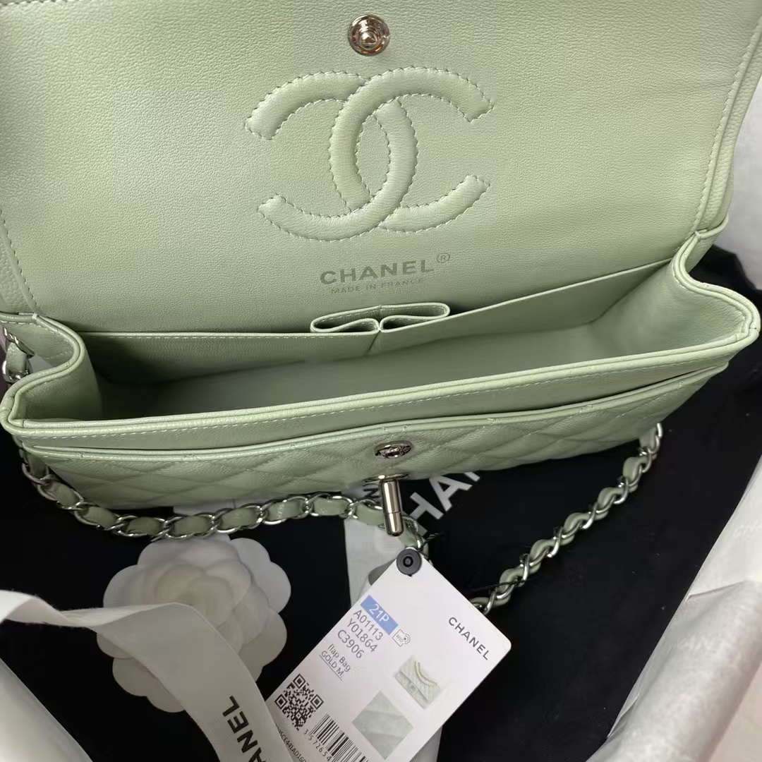 Replicate Chanel Small Classic Handbag Caviar Silver Hardware(1:1 replica)