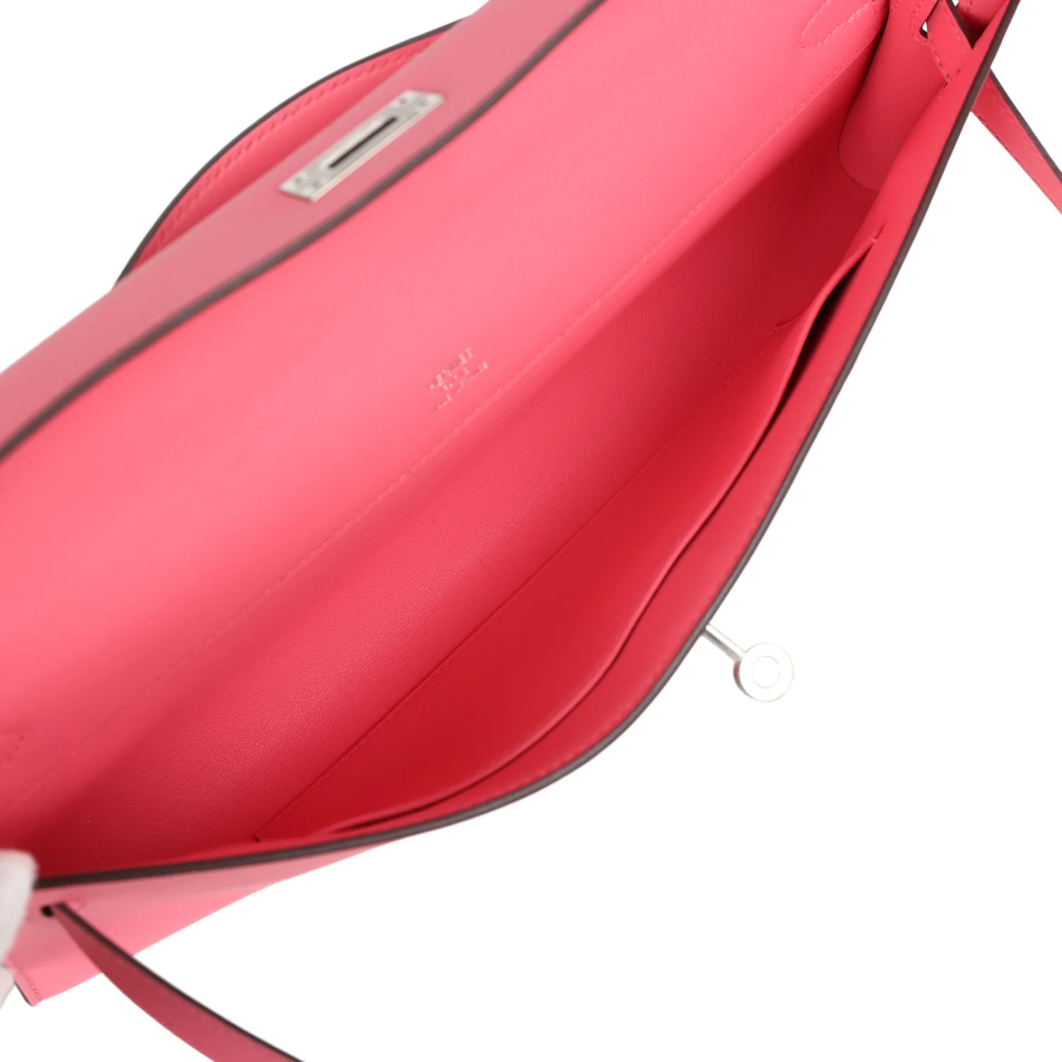 Replicate Hermes Kelly Cut Rose Azalee Swift Palladium Hardware(1:1 replica)