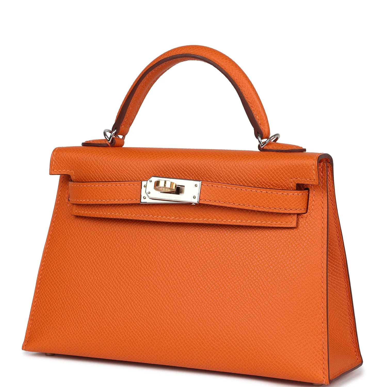 Replicate Hermes Kelly Sellier 20 Orange Epsom Electrum Hardware(1:1 replica)