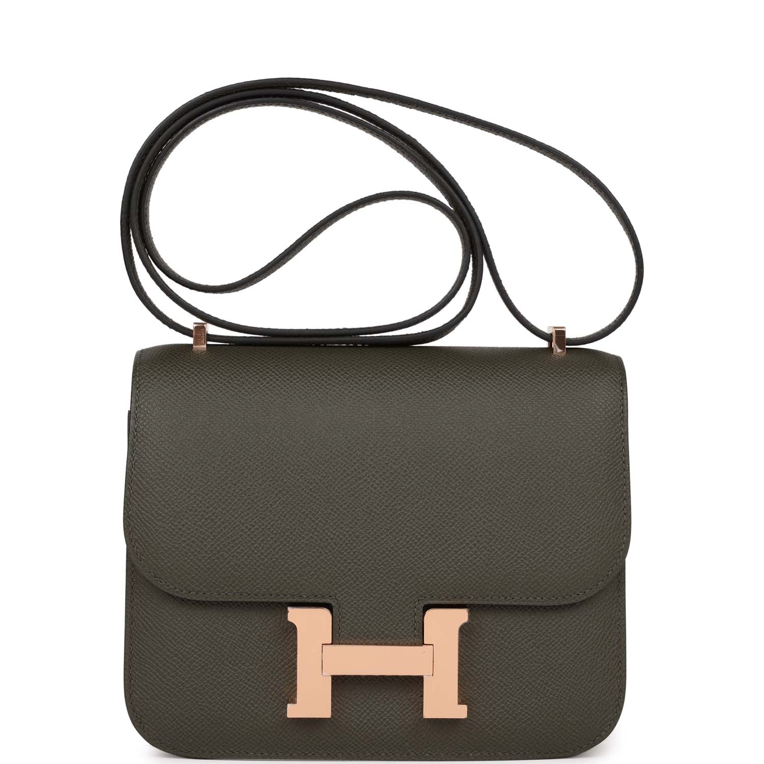Replicate Hermes Constance 18 Vert de Gris Epsom Rose Gold Hardware(1:1 replica)