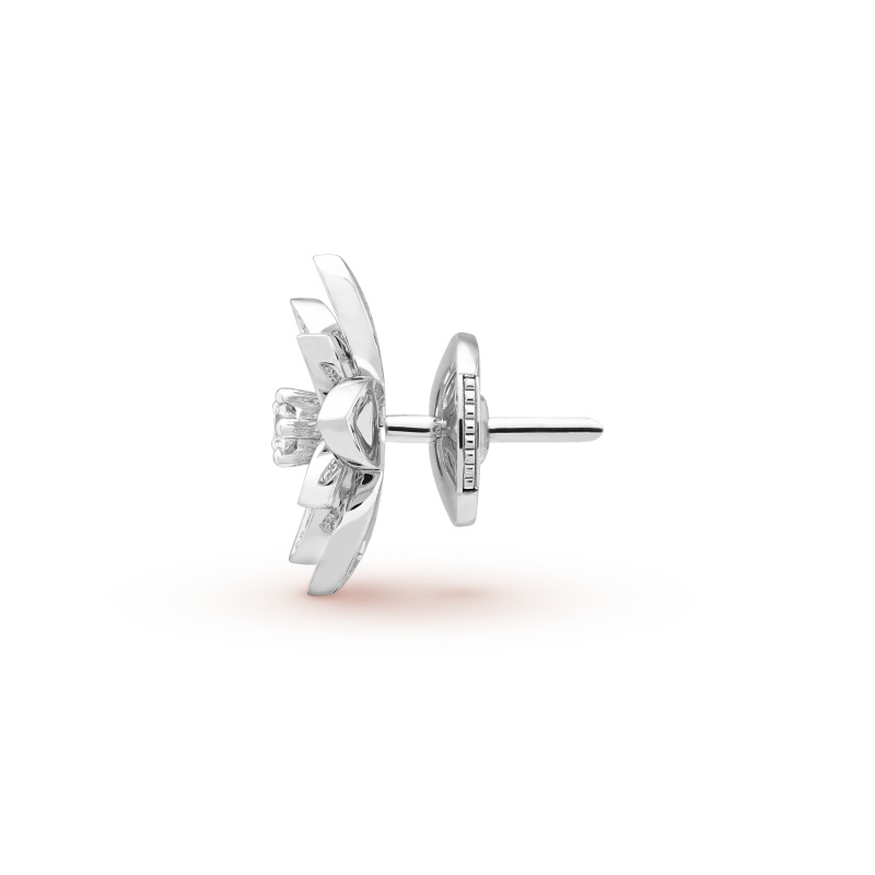 Replicate Lotus openwork earrings mini model(1:1 replica)