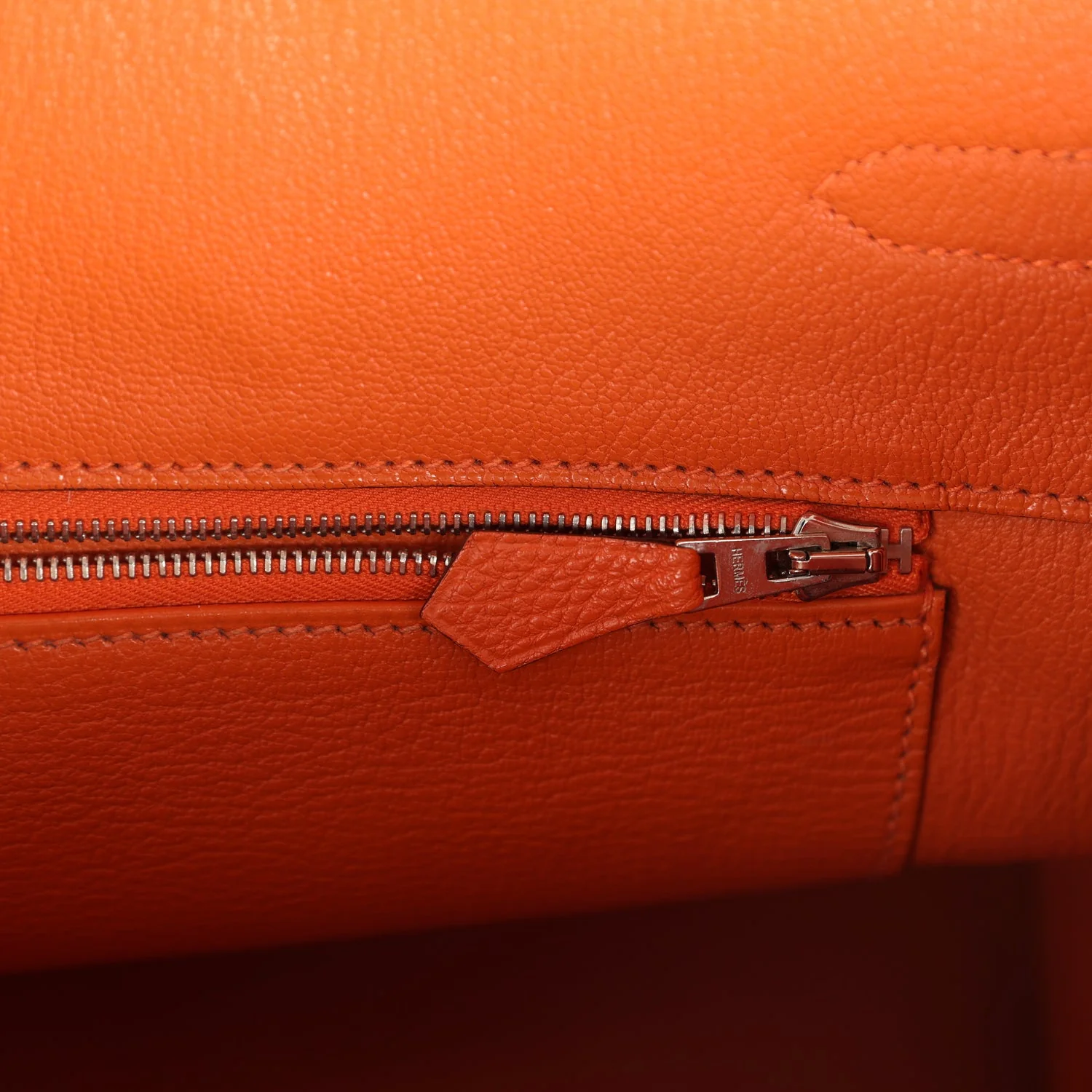 Replicate Hermes Birkin 35 Orange Togo Palladium Hardware(1:1 replica)