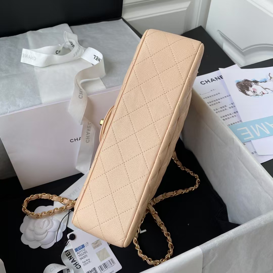 Replicate Chanel Classic 11.12 Handbag Caviar Gold Hardware(1:1 replica)