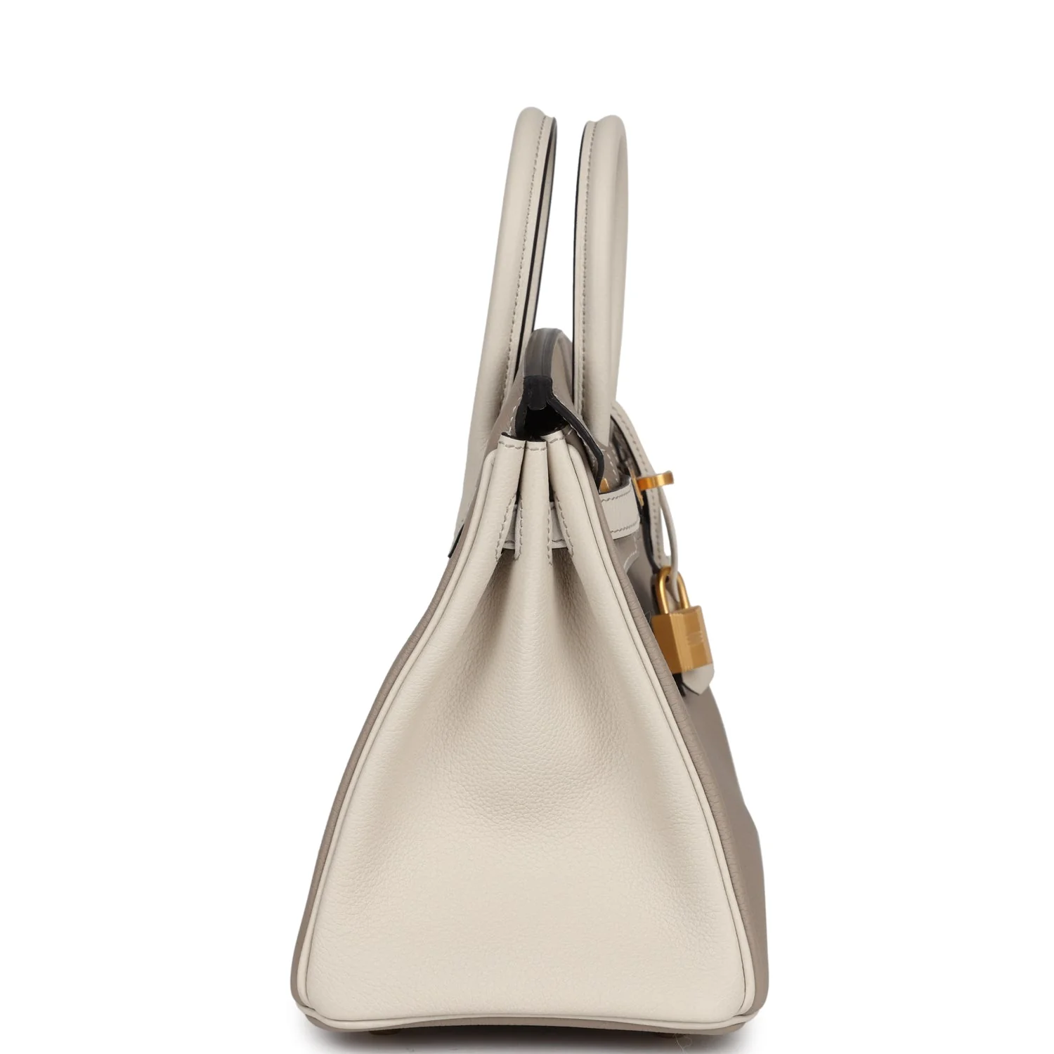 Replicate Hermes Special Order (HSS) Birkin 25 Gris Tourterelle and Craie Togo Brushed Gold Hardware(1:1 replica)