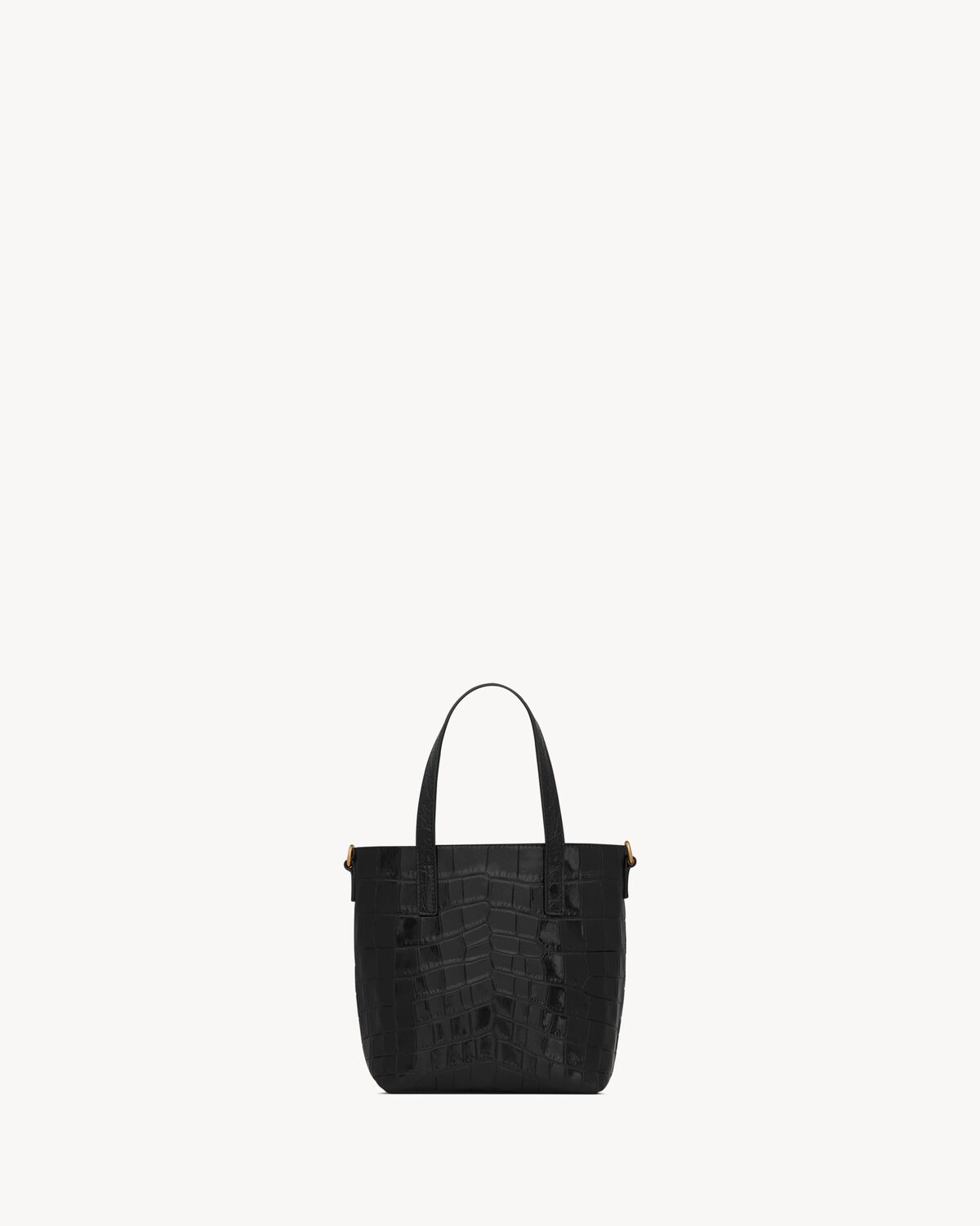 Replicate YSL Mini Toy Shopping Saint Laurent in Crocodile-Embossed Leather(1:1 replica)