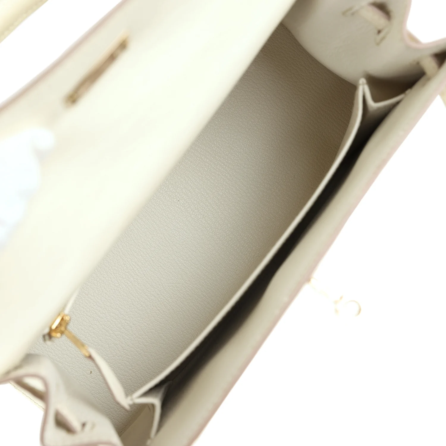 Replicate Hermes Special Order (HSS) Kelly Sellier 25 Nata Verso Ostrich Permabrass Hardware(1:1 replica)