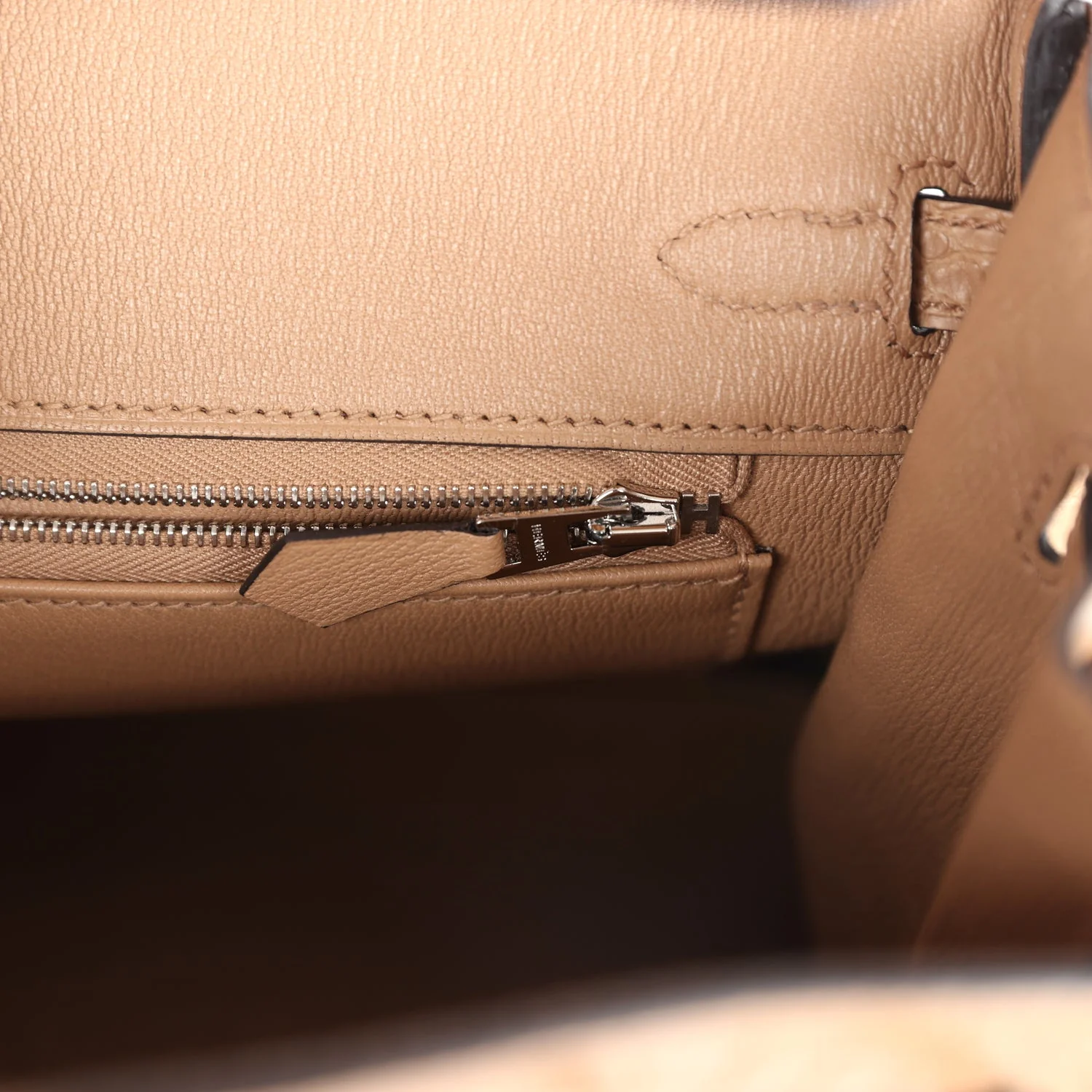 Replicate Hermes Birkin 25 Chai Matte Alligator Palladium Hardware(1:1 replica)