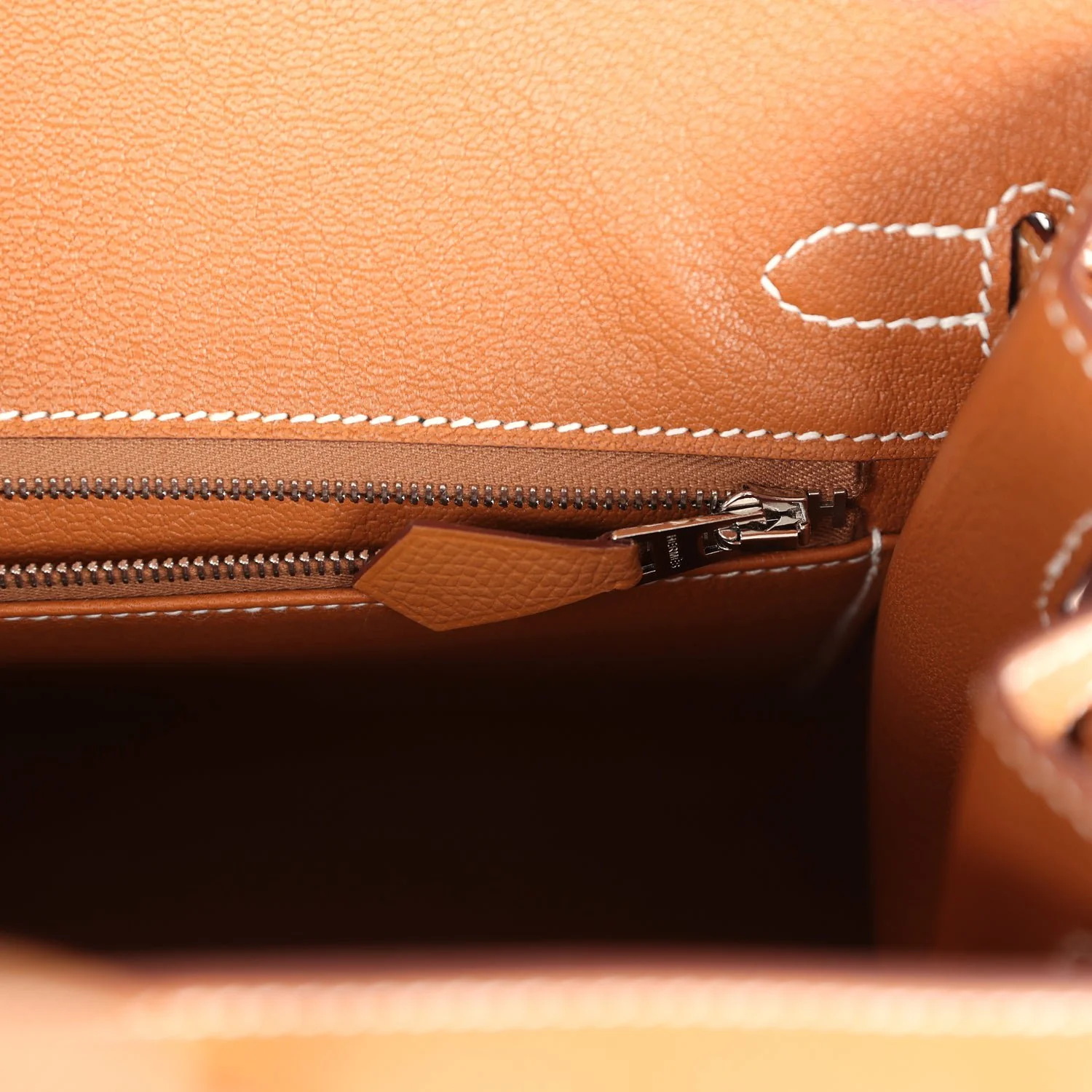 Replicate Hermes Birkin Sellier 25 Gold Epsom Palladium Hardware(1:1 replica)