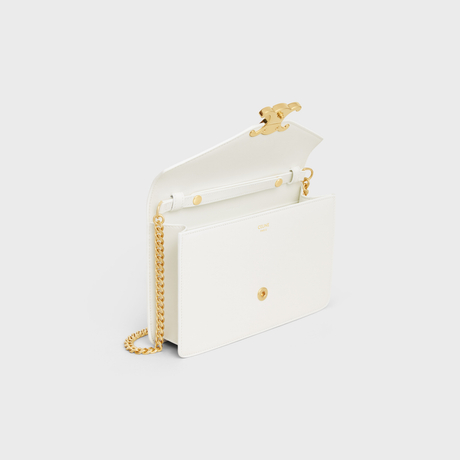 Replicate WALLET ON CHAIN MARGO IN SHINY CALFSKIN WHITE(1:1 replica)