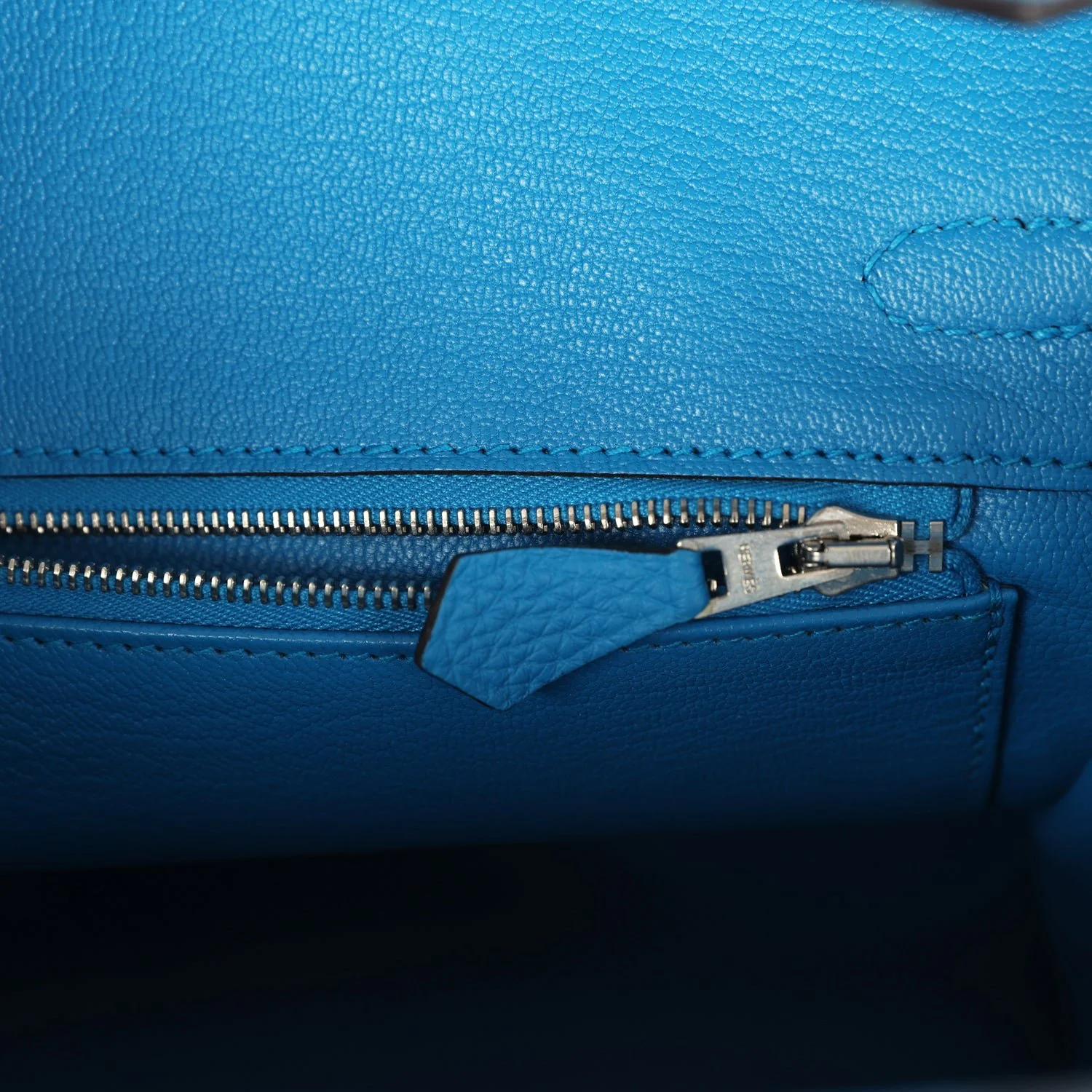 Replicate Hermes Birkin 25 Bleu Zanzibar Togo Palladium Hardware(1:1 replica)