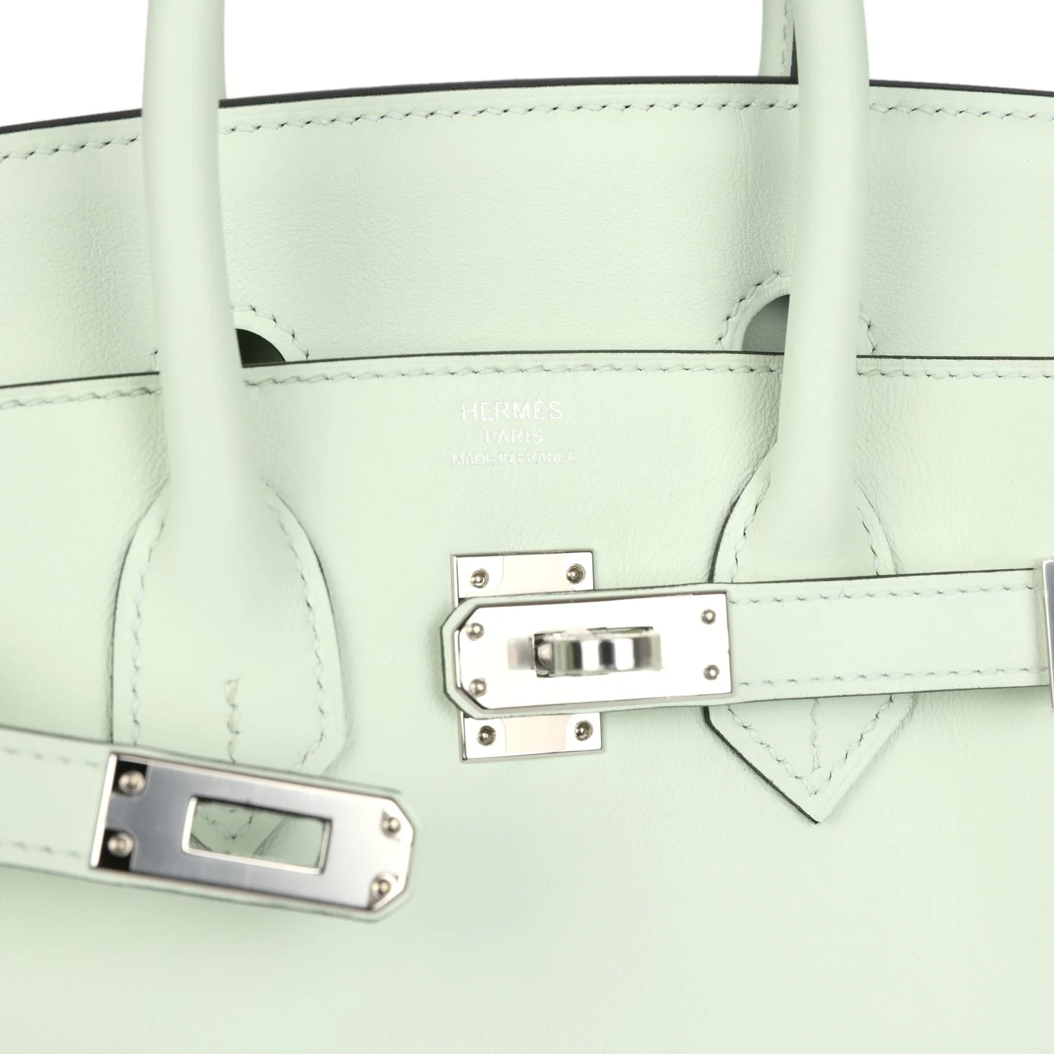 Replicate Hermes Birkin 25 Vert Fizz Swift Palladium Hardware(1:1 replica)