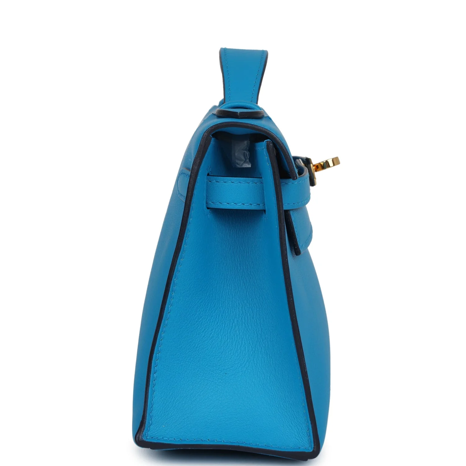 Replicate Hermes Kelly Pochette Bleu Frida Swift Gold Hardware(1:1 replica)