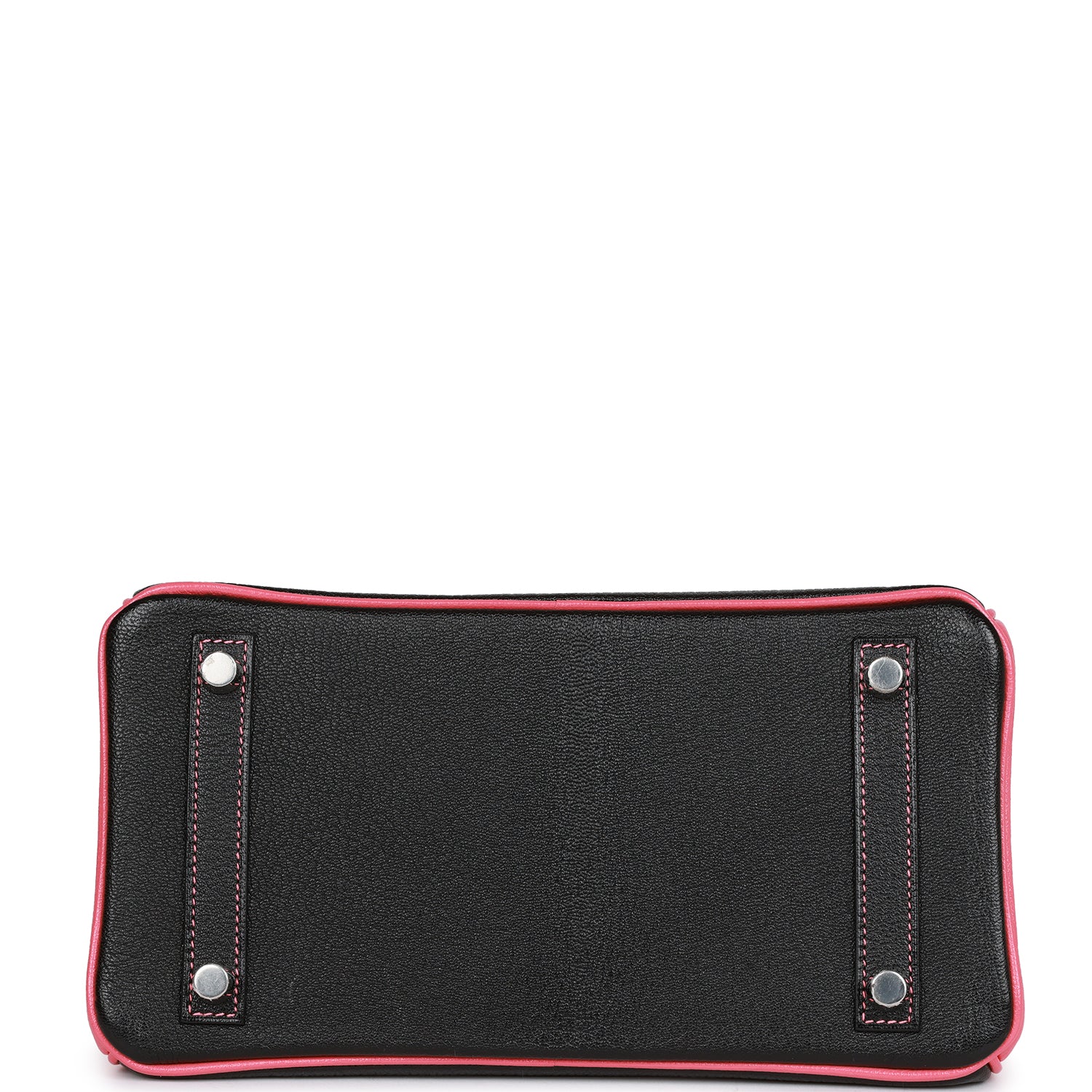 Replicate Hermes Special Order (HSS) Birkin 25 Black and Rose Azalee Chèvre Brushed Palladium Hardware(1:1 replica)