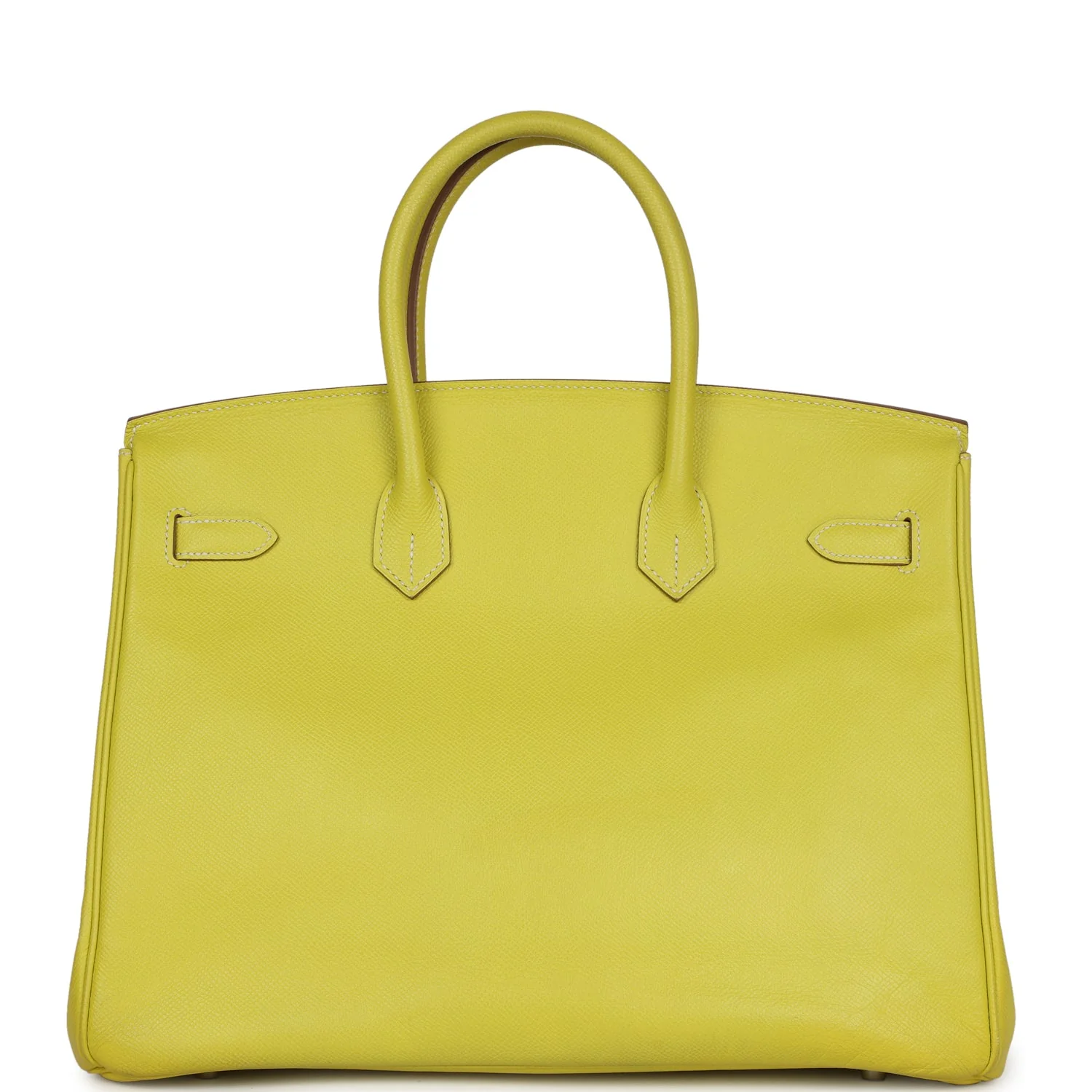 Replicate Hermes Birkin 35 Lime Candy Epsom Palladium Hardware(1:1 replica)