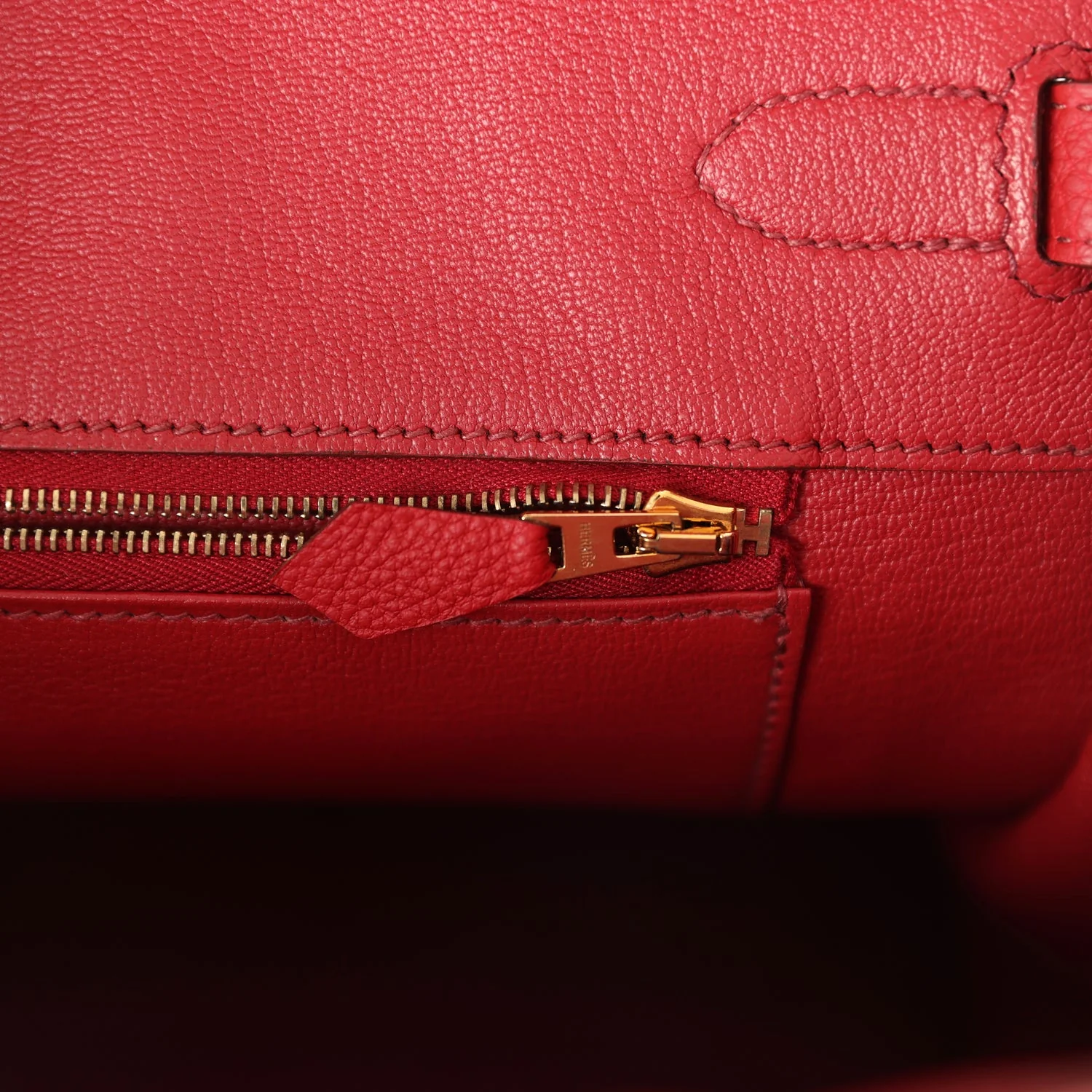 Replicate Hermes Birkin 35 Rouge Garance Togo Gold Hardware(1:1 replica)