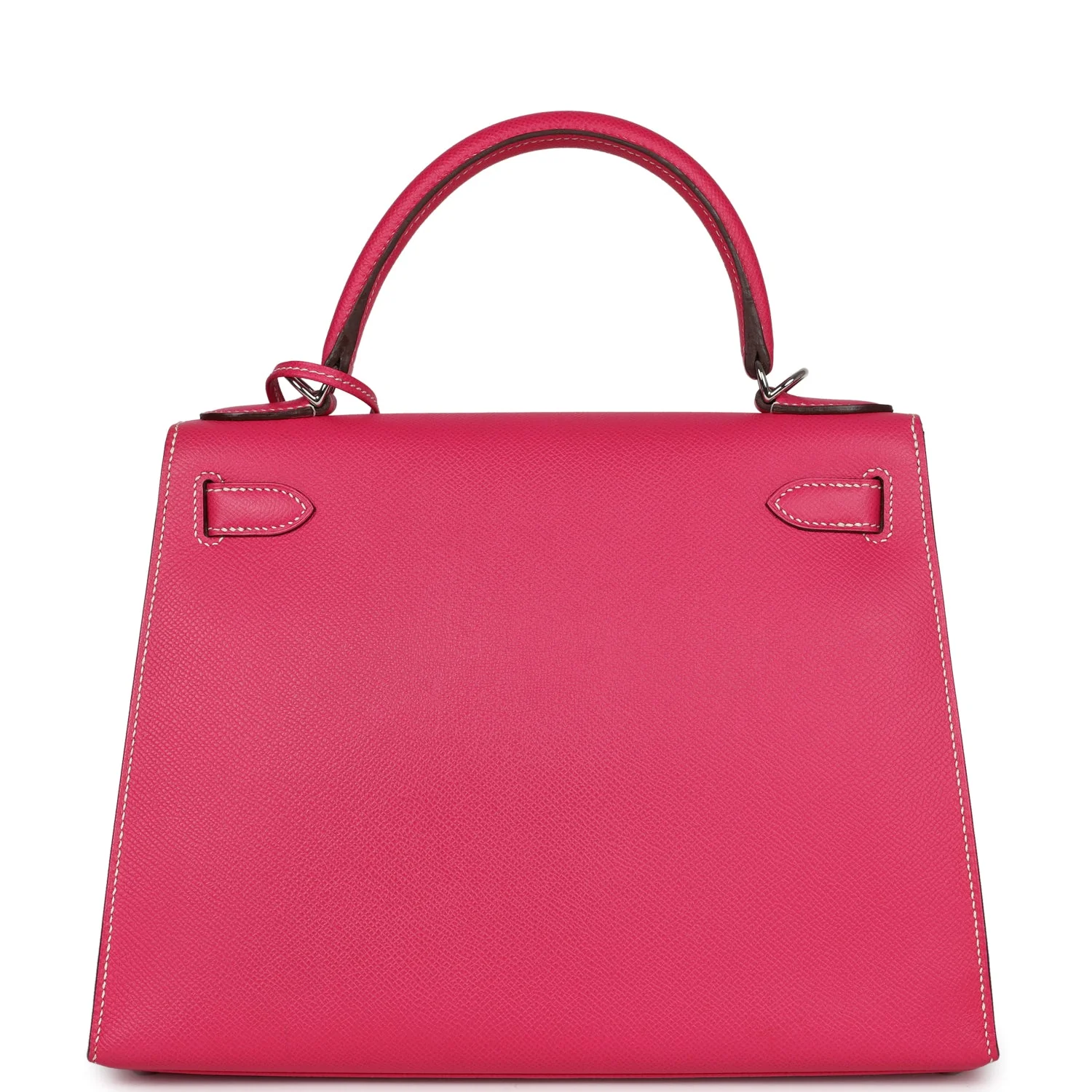 Replicate Hermes Kelly Sellier 28 Rose Tyrien Epsom Palladium Hardware(1:1 replica)