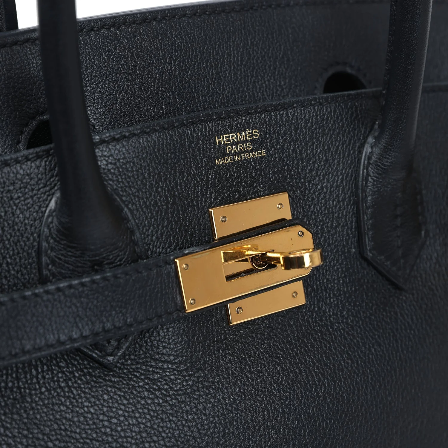 Replicate Hermes Birkin 30 Black Novillo Gold Hardware(1:1 replica)