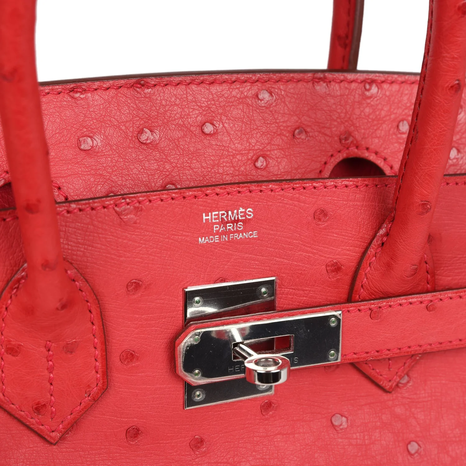 Replicate Hermes Birkin 30 Bougainvillea Ostrich Palladium Hardware(1:1 replica)