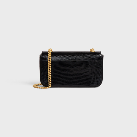 Replicate CHAIN SHOULDER BAG CLAUDE IN LIZARD BLACK(1:1 replica)