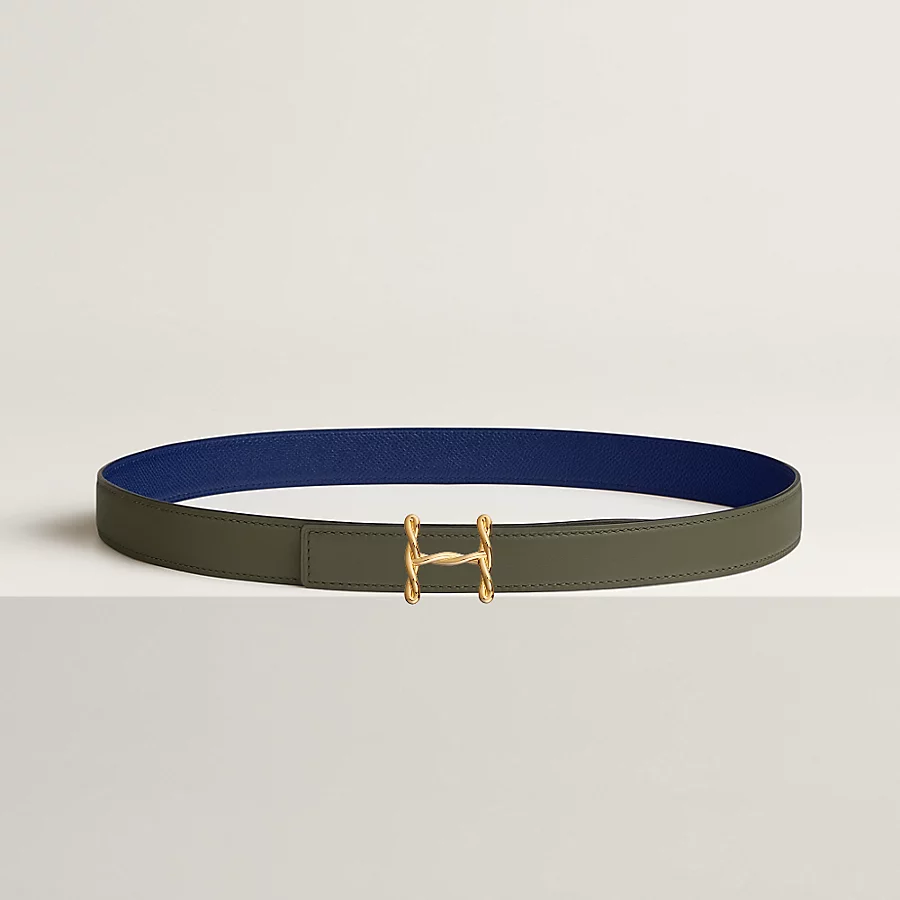 Replicate H Torsade belt buckle   Reversible leather strap 24 mm(1:1 replica)