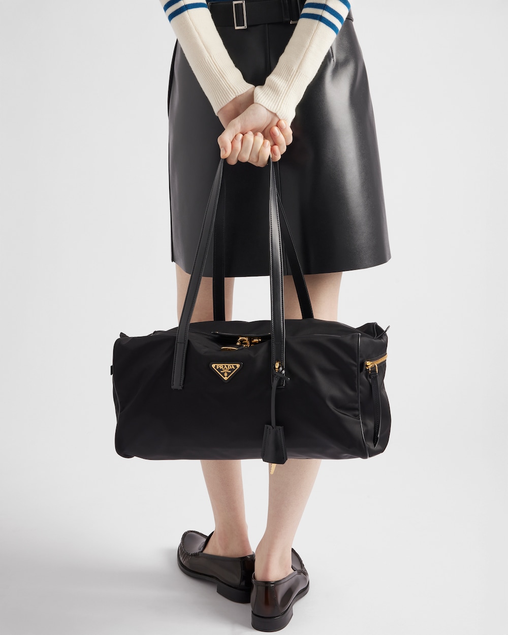 Replicate Large Re-Nylon Top-Handle Bag With Padlock(1:1 replica)