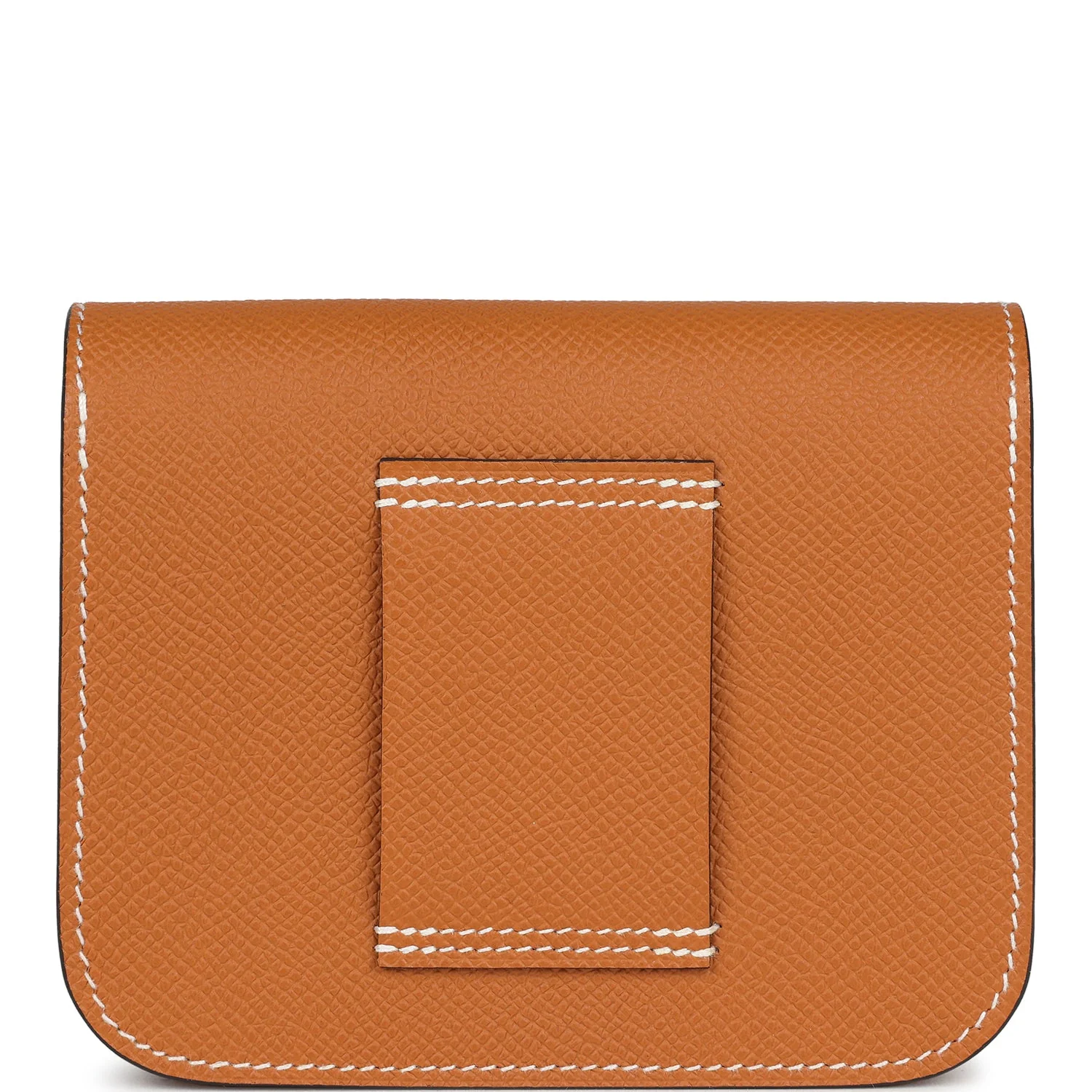 Replicate Hermes Constance Slim Wallet Toffee Epsom Palladium Hardware(1:1 replica)