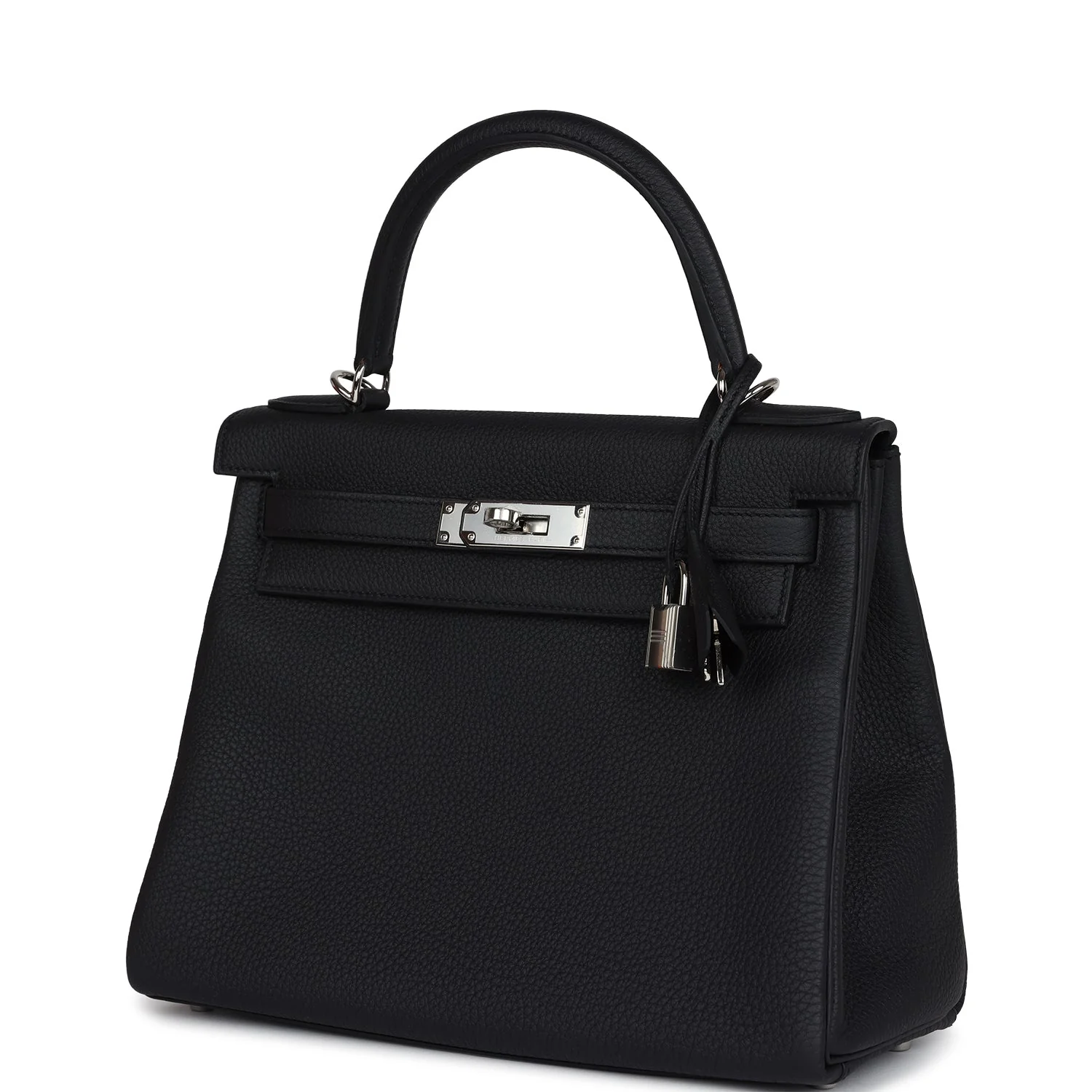 Replicate Hermes Kelly Retourne 28 Black Togo Palladium Hardware(1:1 replica)