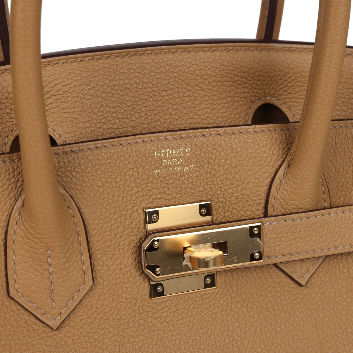 Replicate Hermes Birkin 30 Biscuit Togo Gold Hardware(1:1 replica)