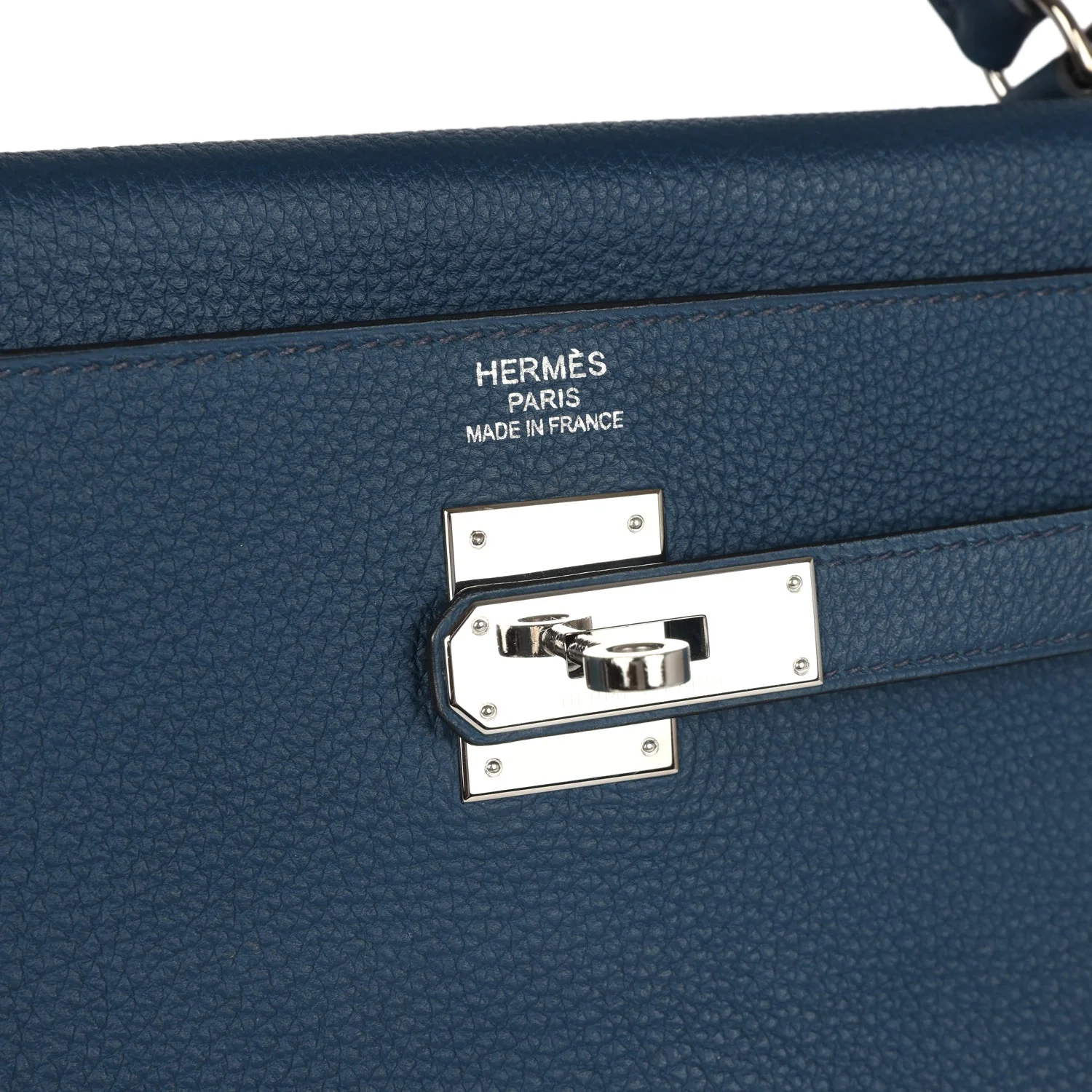 Replicate Hermes Kelly Retourne 35 Bleu De Prusse Togo Palladium Hardware(1:1 replica)