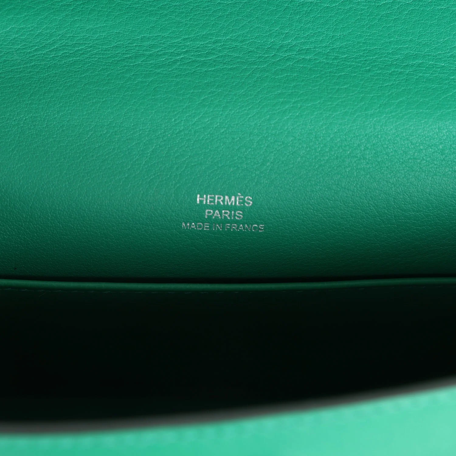 Replicate Hermes Kelly Pochette Vert Vertigo Swift Palladium Hardware(1:1 replica)